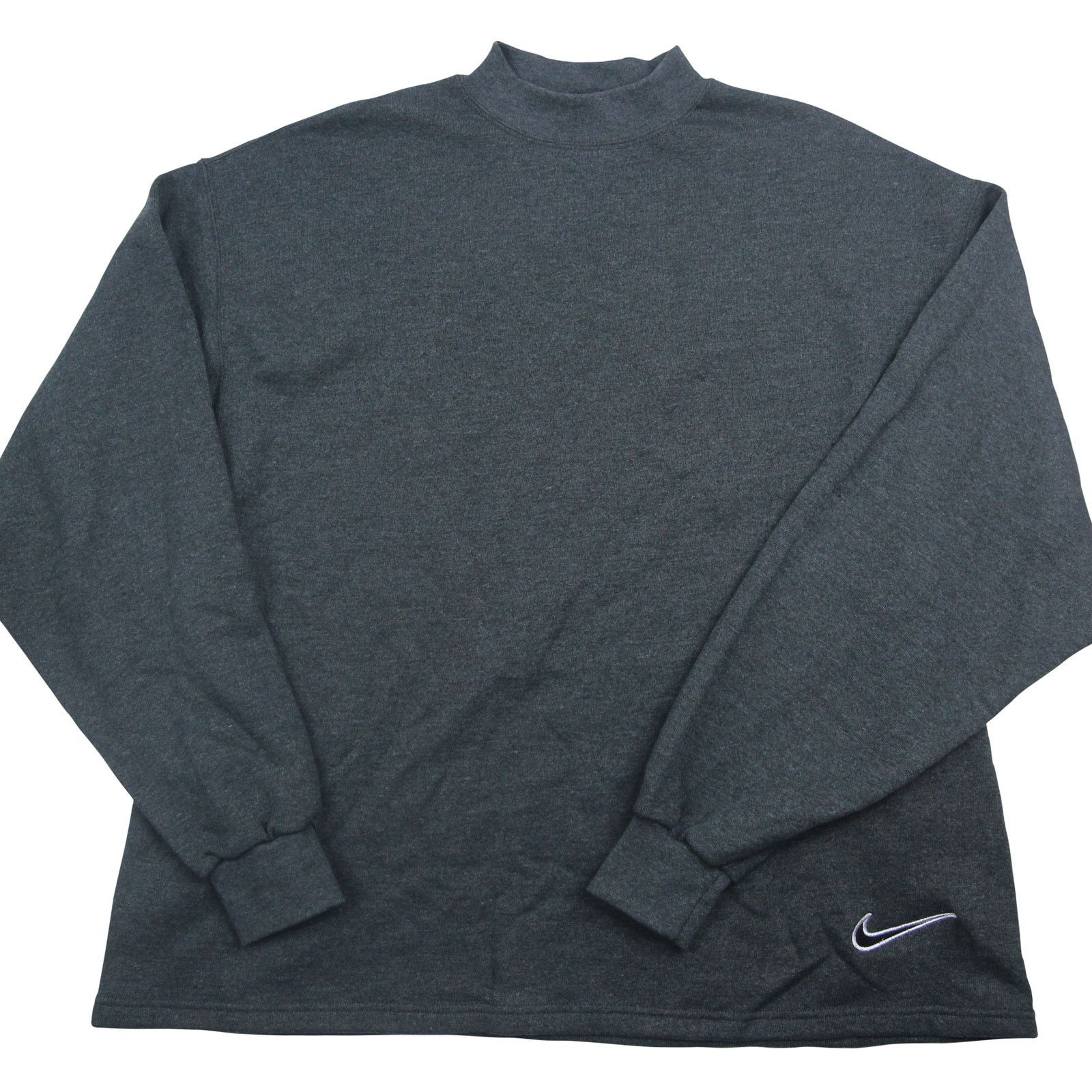 Nike × Vintage Vintage 90s Nike Mock Neck Sweatshirt Size US M / EU 48-50 / 2 - 1 Thumbnail