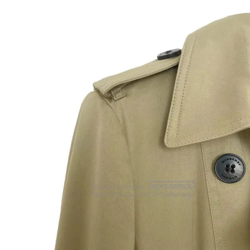 Burberry Burberry Green Cotton Mid-Length Women's Trench Coat. Size M / US 6-8 / IT 42-44 - 3 Thumbnail