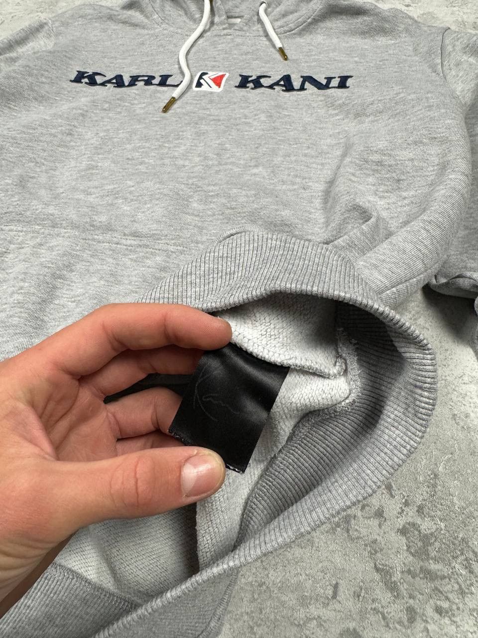 Karl Kani Vintage Y2K Karl Kani Gray Hoodie Big Embroidered Logo Size US M / EU 48-50 / 2 - 11 Thumbnail