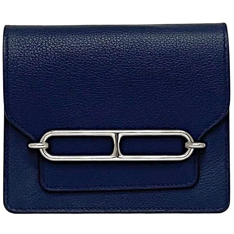 Hermes HERMES Blue Leather Size ONE SIZE - 1 Thumbnail