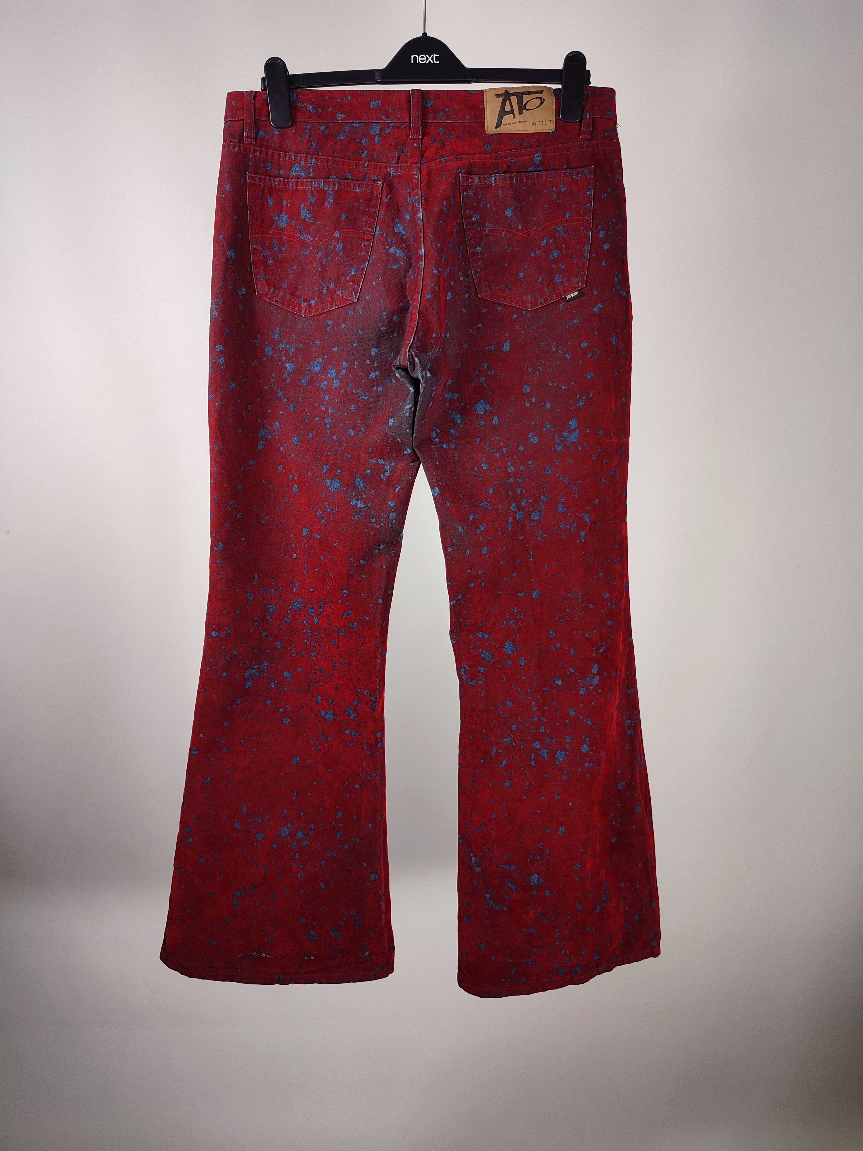 If Six Was Nine ATO The Kick Of Fashion Velour Flared Vampire Jeans Size US 33 - 9 Thumbnail