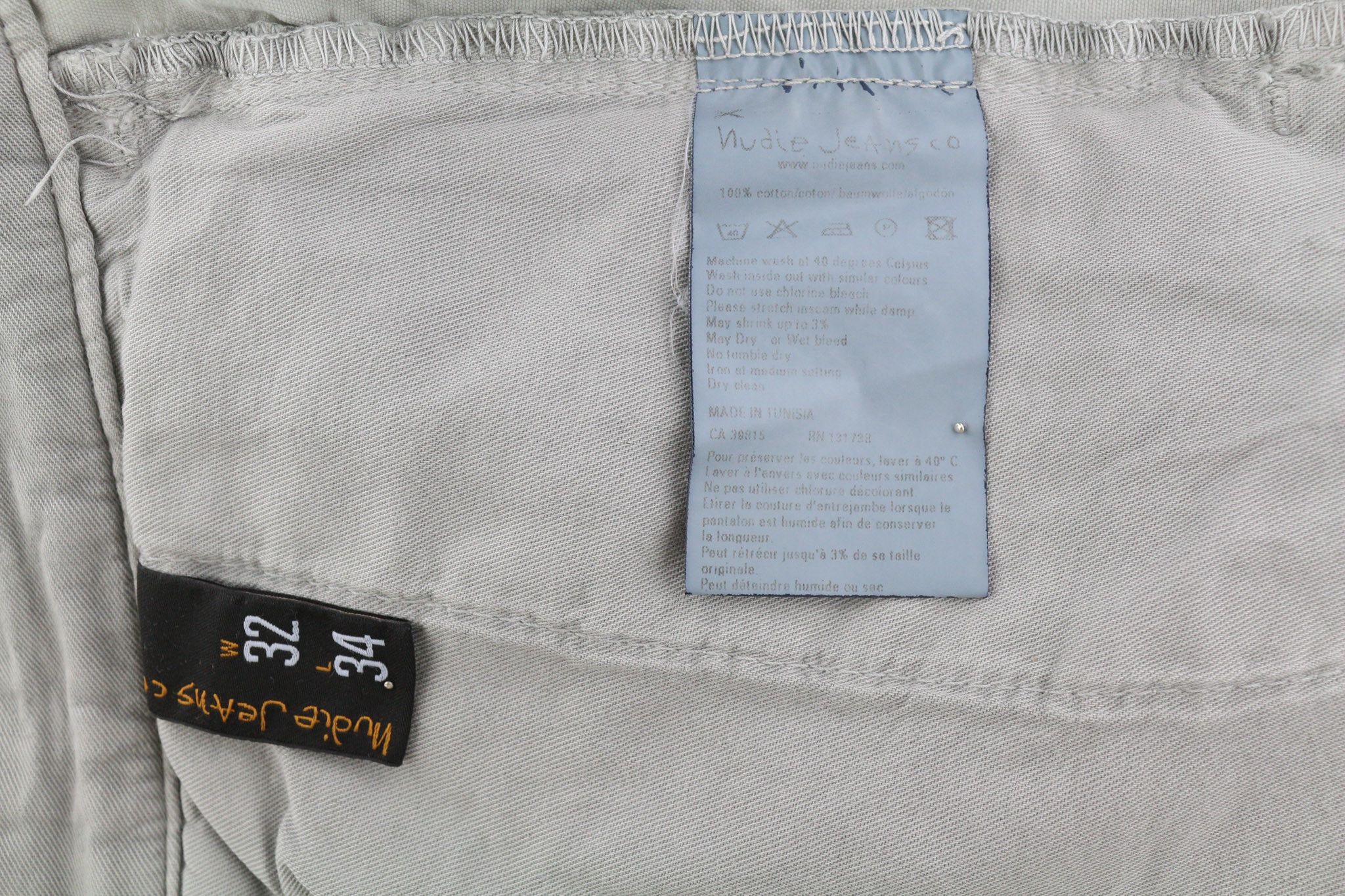 Nudie Jeans KHAKI REGULAR W32/L34 Organic Moon Trousers 82566 Size US 32 / EU 48 - 6 Thumbnail