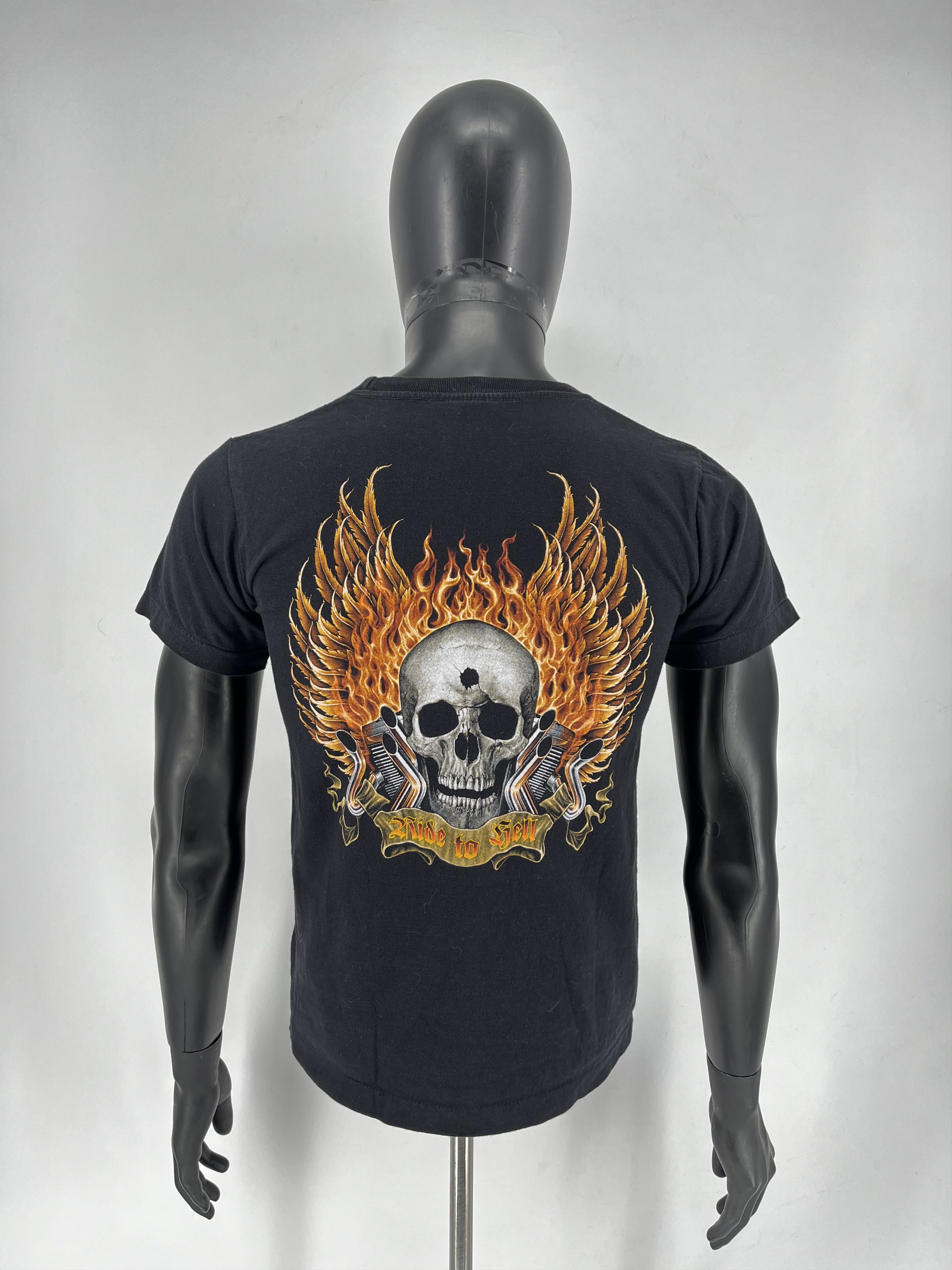 Harley Davidson Vintage Y2K Bike and Skull Soul Master Short sleeve T-shirt Size US XL / EU 56 / 4 - 8 Thumbnail