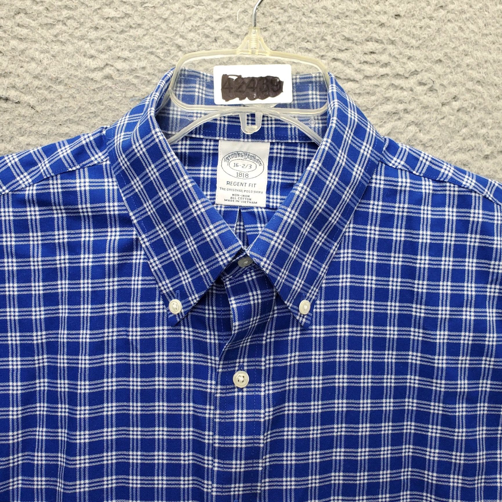 Brooks Brothers Brooks Brothers Dress Shirt Mens 16 Multi Plaid Button-Down Non-Iron Regent Fit Size 42R - 5 Thumbnail