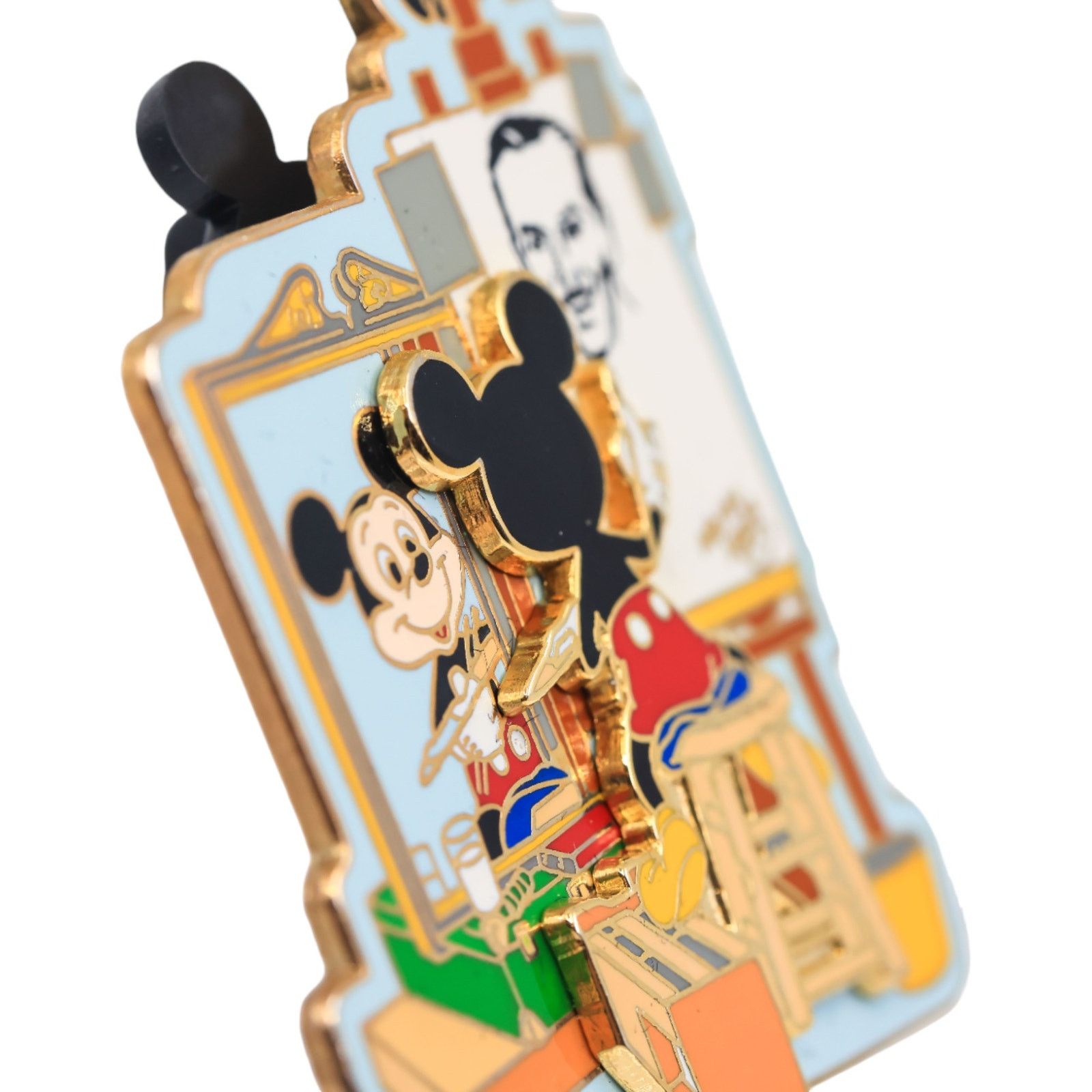 Disney Walt Disney Mickey Norman Rockwell Triple Self Portrait Pin Size ONE SIZE - 2 Thumbnail