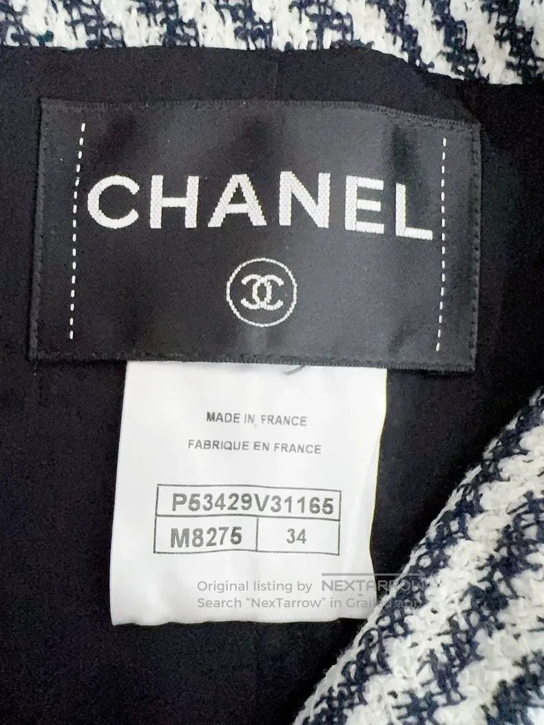 Chanel Chanel Black and white twill coat Size XXS / US 00 / IT 34 - 4 Thumbnail