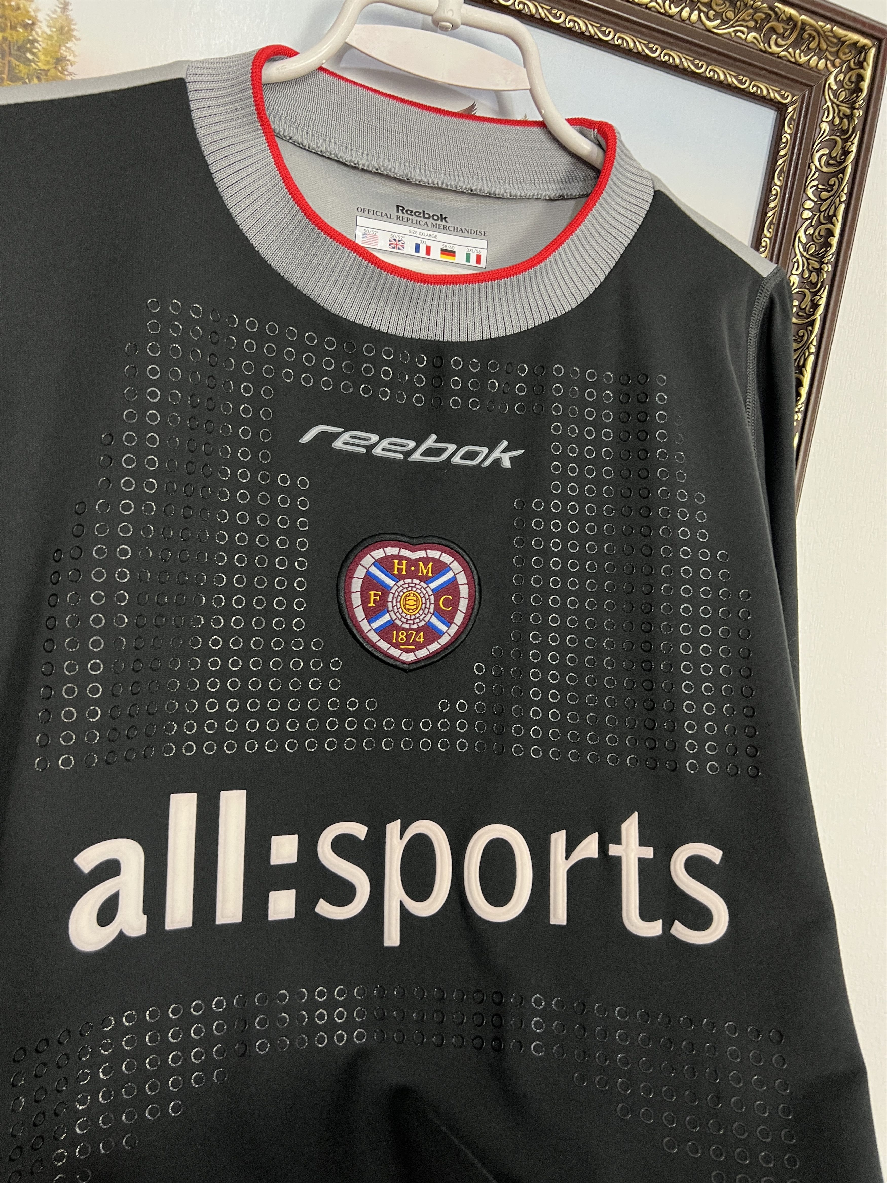 Reebok Heart Of Midlothian Goalkeeper football shirt 2002 Jersey Size US XXL / EU 58 / 5 - 3 Thumbnail