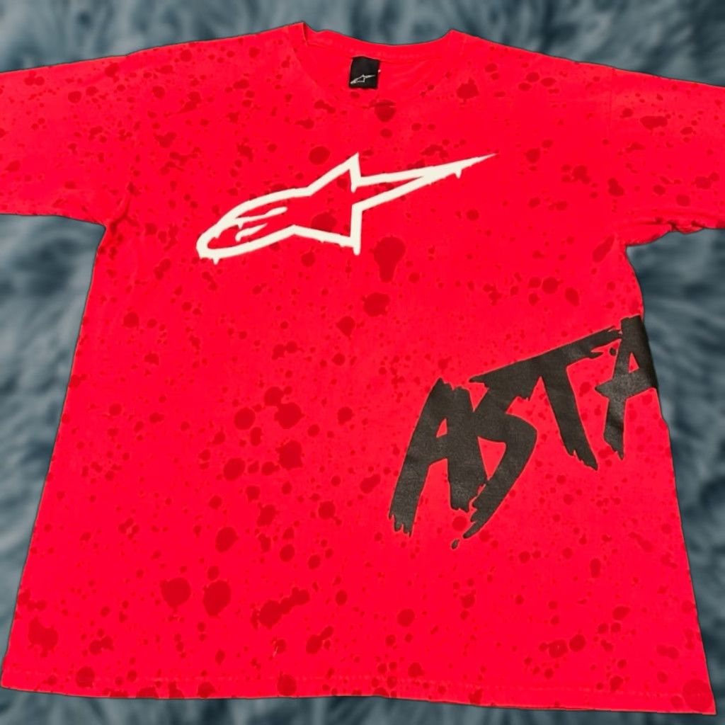 Alpinestars VINTAGE Alpine Stars All Over Print VTG Shirt Mens L Red Grunge 90s Y2K Punk Motocross Skater Hip Hop Moto Shirt Mens L Size US L / EU 52-54 / 3 - 1 Thumbnail