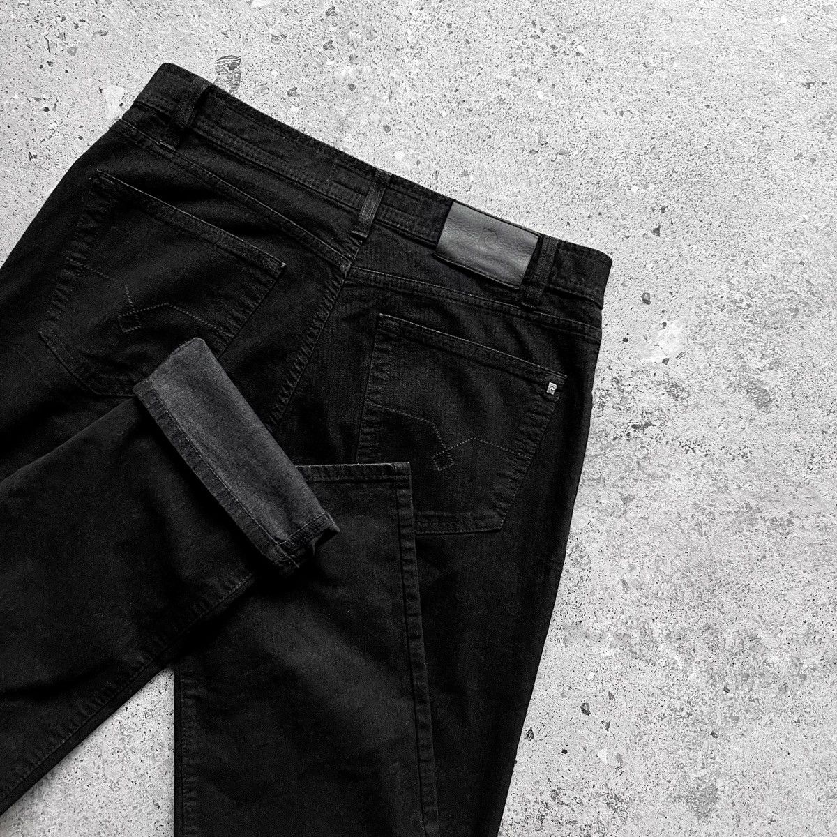 Designer × Pierre Cardin Pierre Cardin Men’s Black Solid Pant Jeans Pockets Zip Size US 34 / EU 50 - 6 Thumbnail