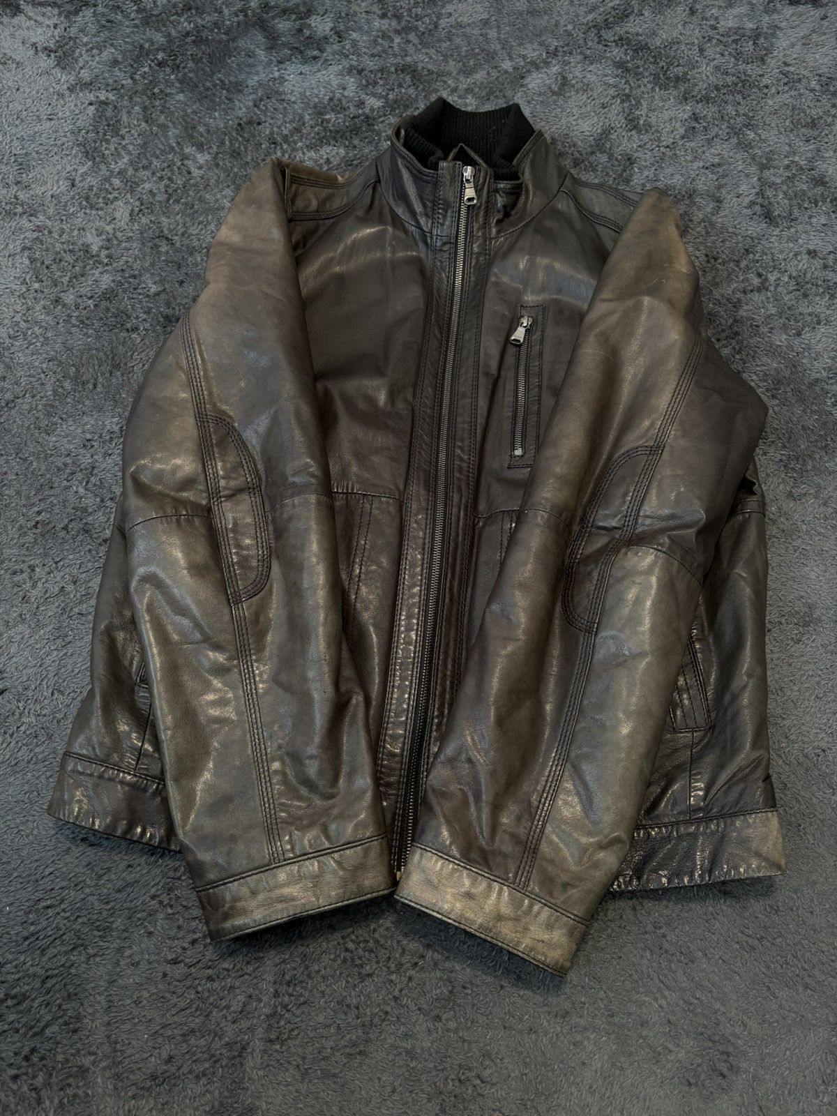 Hugo Boss Hugo Boss Luxury Goat Leather Jacket Size US L / EU 52-54 / 3 - 6 Thumbnail
