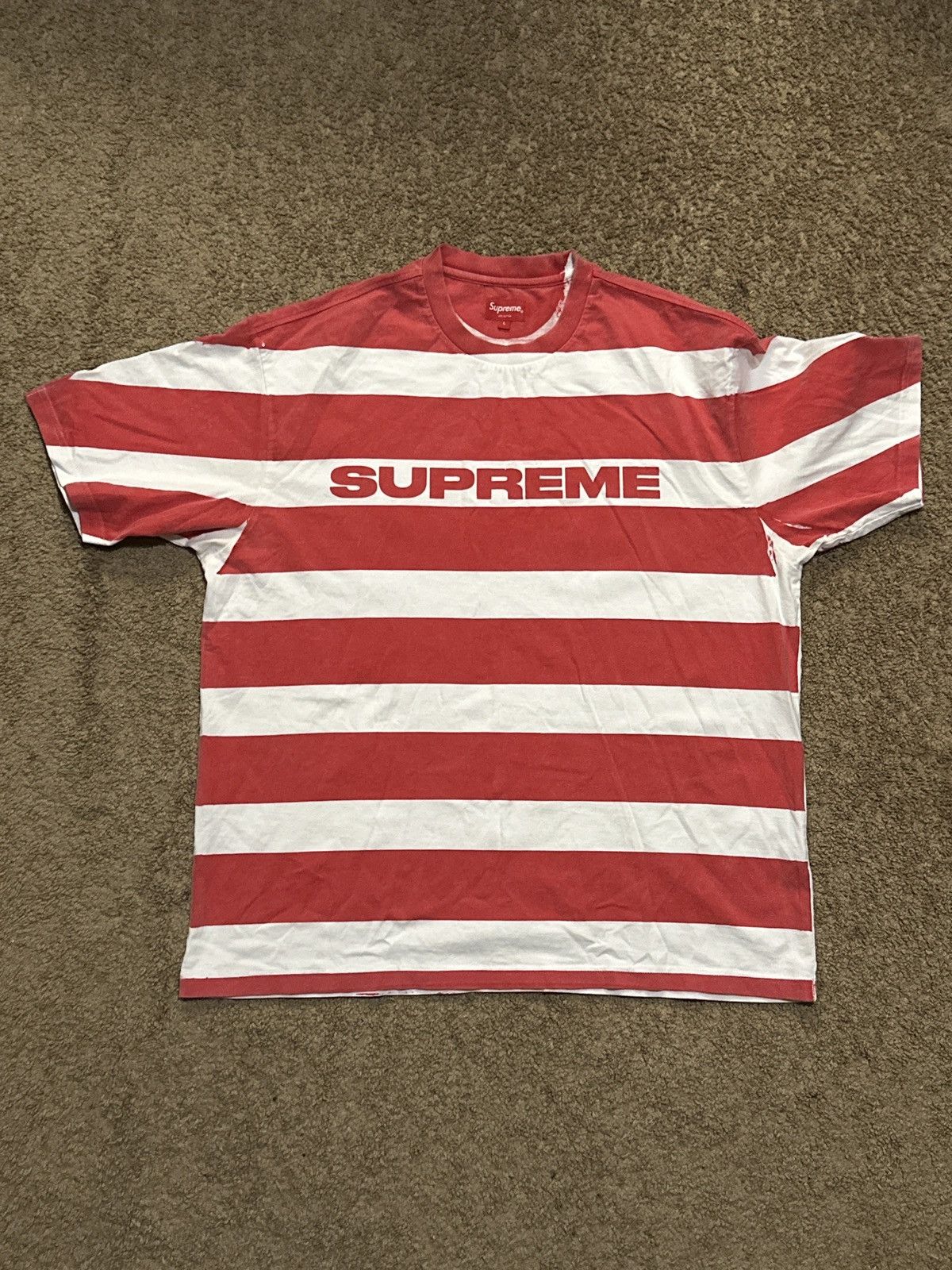 Supreme Supreme Printed Stripe s/s Top | Grailed