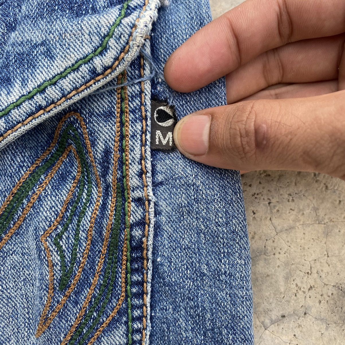 Japanese Brand Morgan Homme Y2K Archive Distressed Buttoned Denim Jeans Size 34" / US 12 / IT 48 - 13 Thumbnail