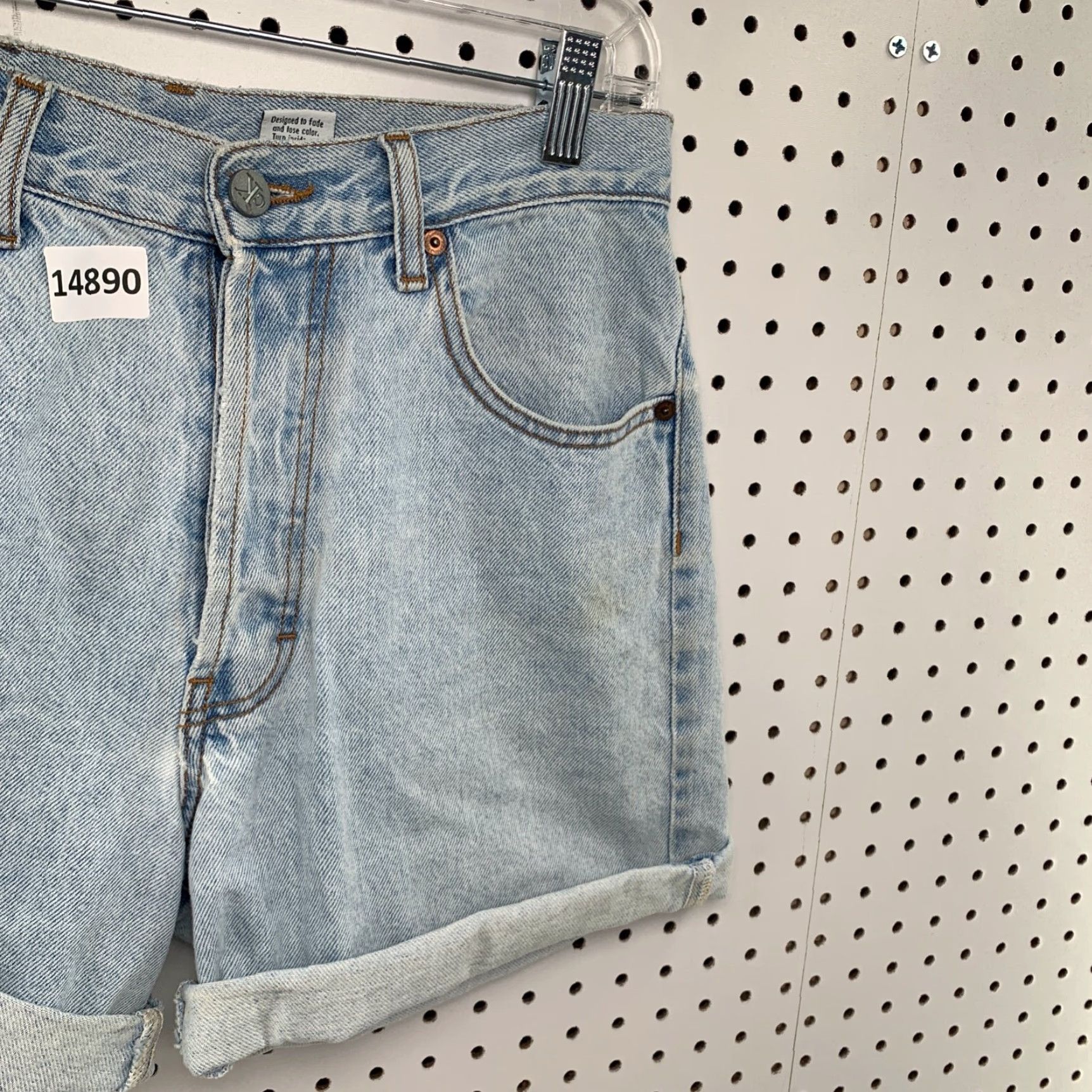 Calvin Klein Vintage Calvin Klein CK Women's Denim Shorts Sz 30 Light Wash USA Made 90s Biker Style Size 30" / US 8 / IT 44 - 5 Thumbnail
