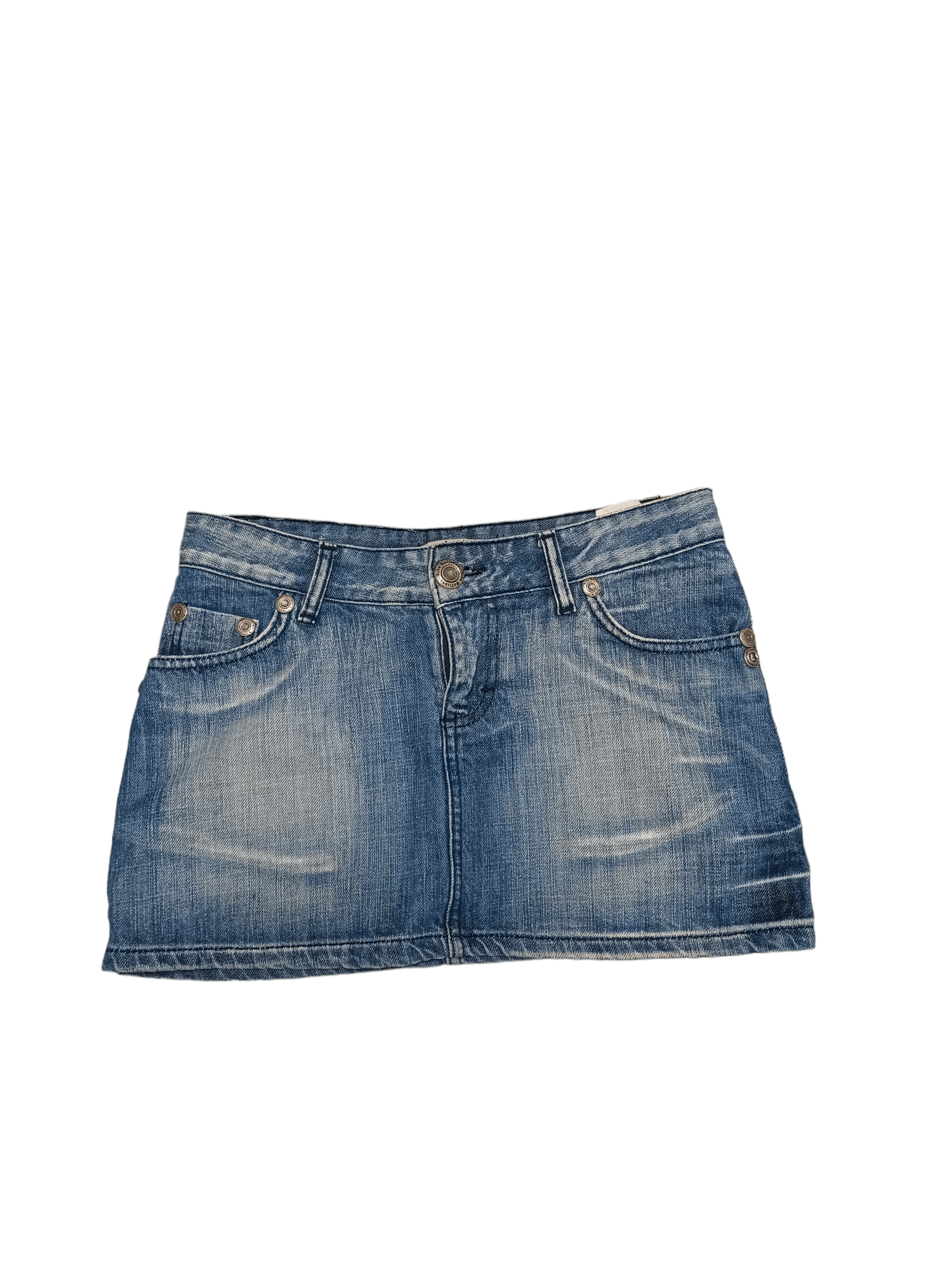 John Galliano JOHN GALLIANO VINTAGE DENIM JEANS MINI SKIRT Size 28" / US 6 / IT 42 - 1 Thumbnail
