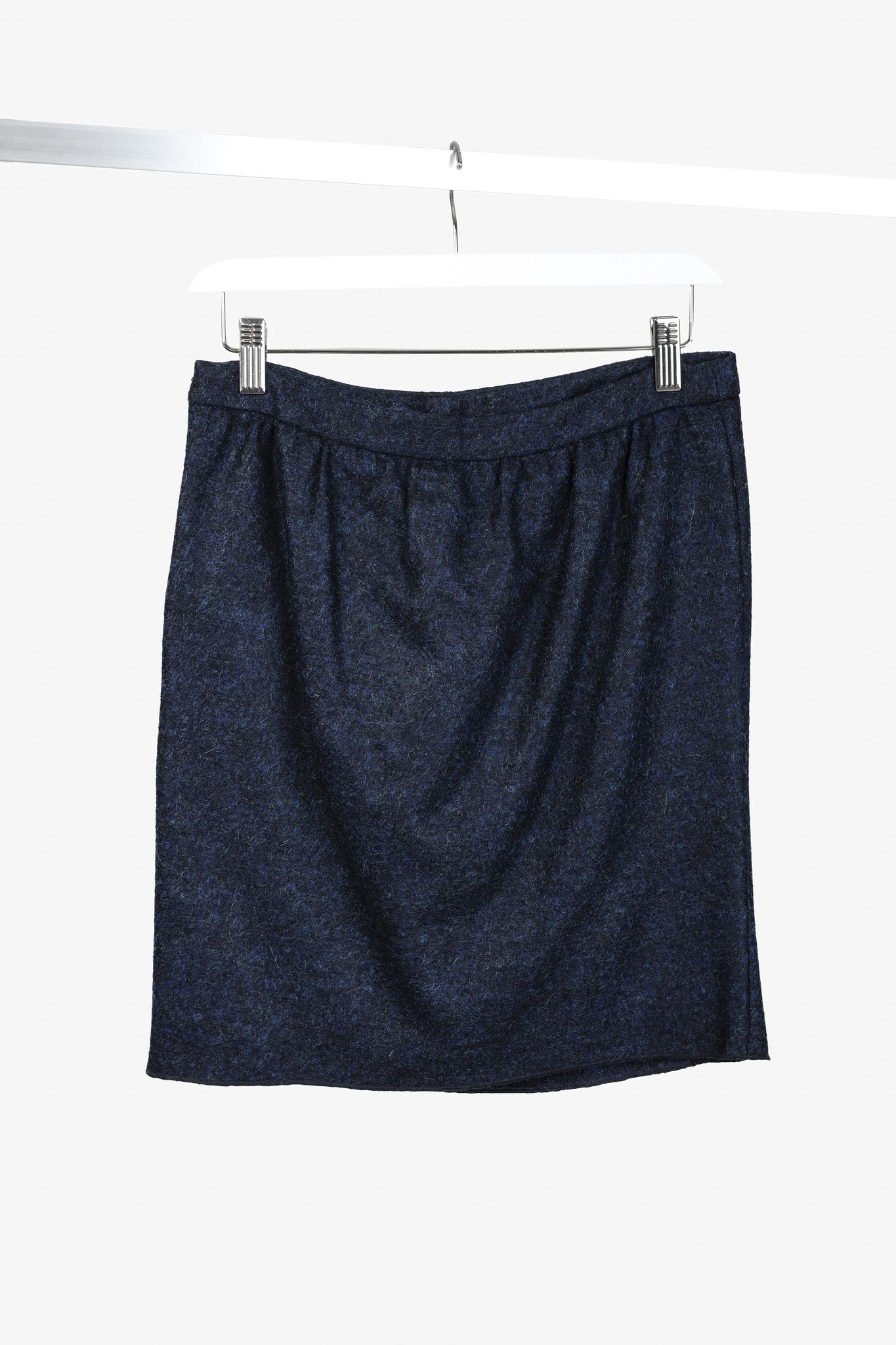 Love Moschino Love Moschino Blue Wool Bow Skirt Size 29" - 2 Thumbnail