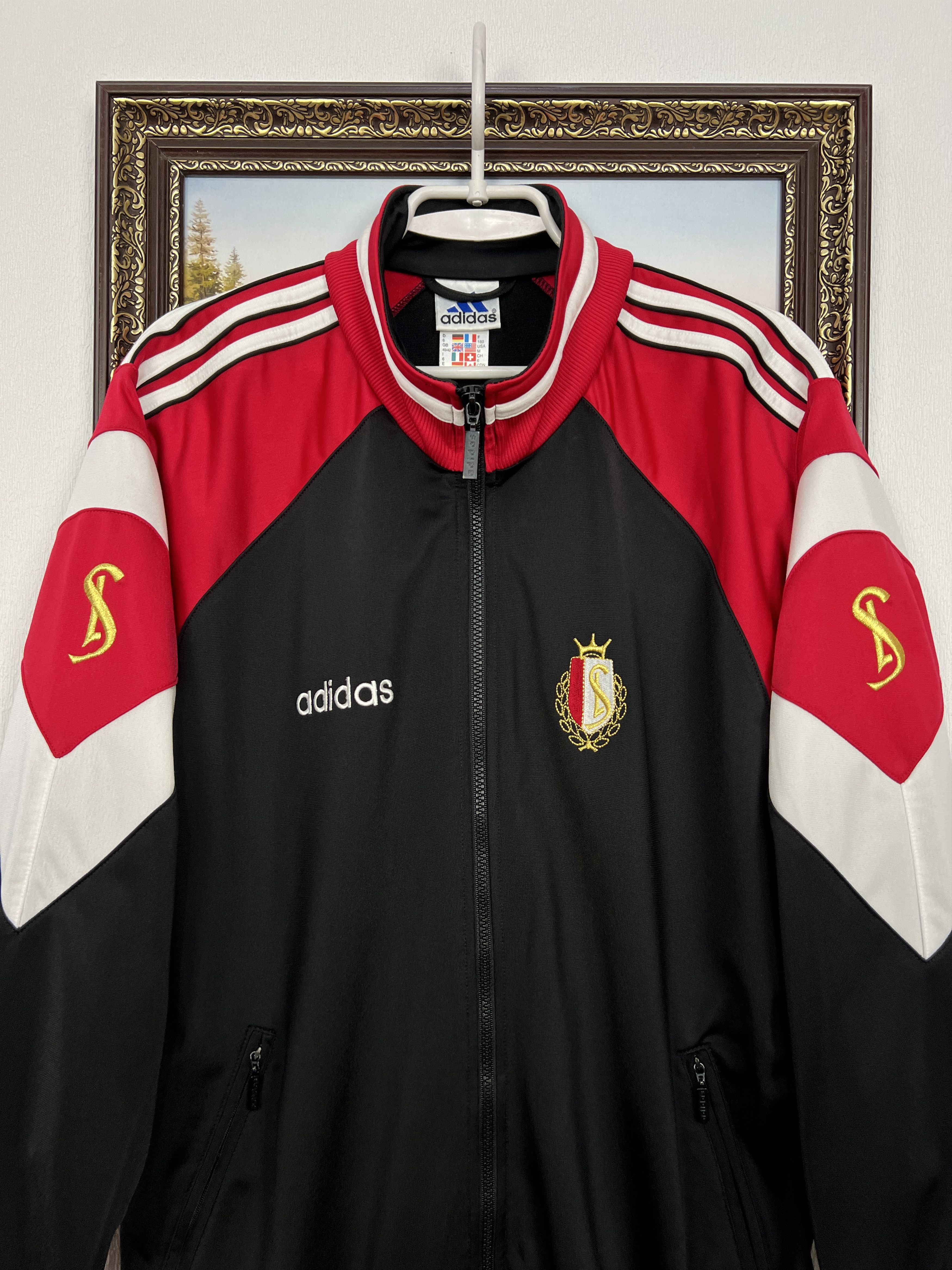 Adidas Vintage 90's Adidas Standard Liege Football Jacket Soccer Size US M / EU 48-50 / 2 - 2 Thumbnail