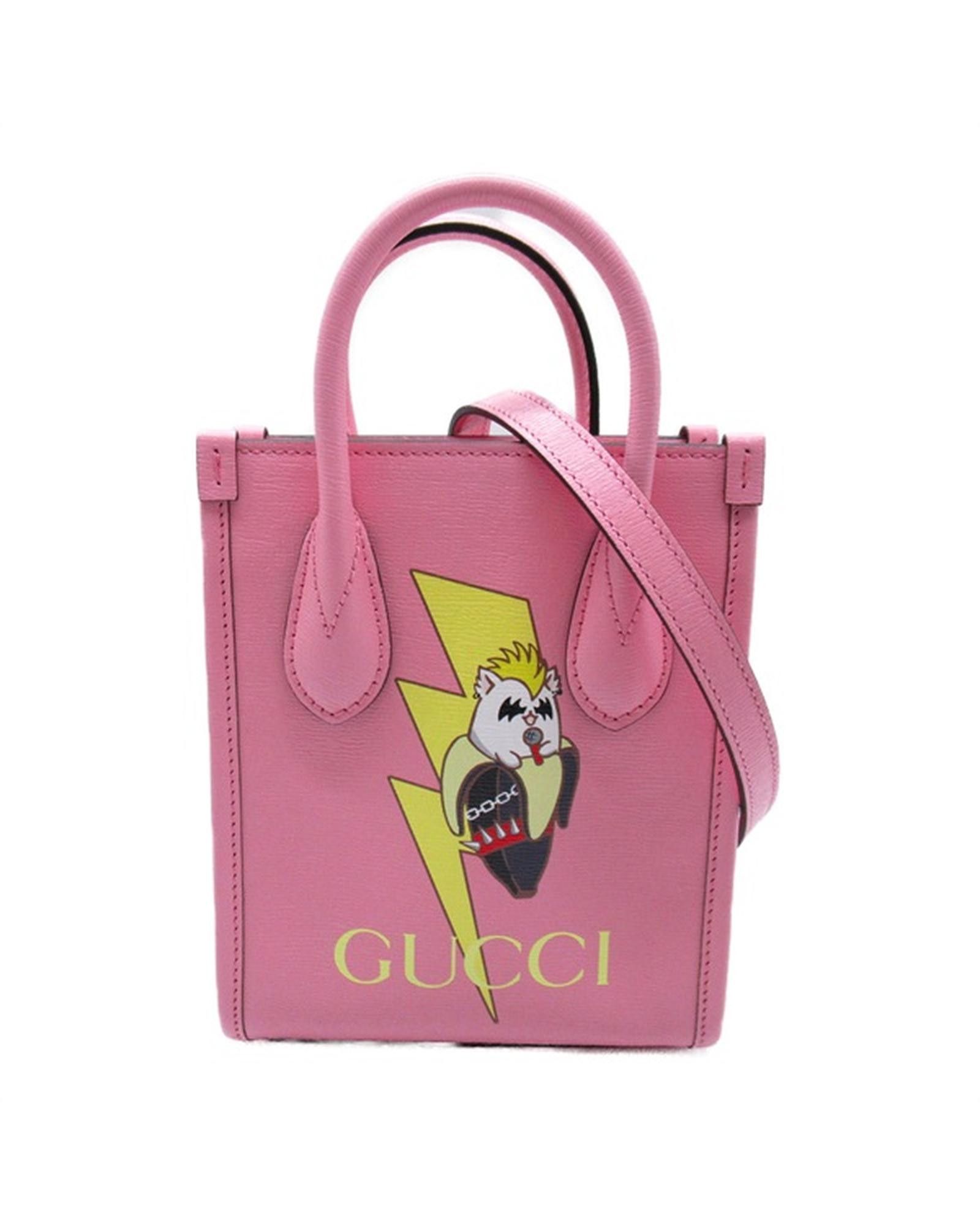 image of Bananya Collaboration Tote Bag By Gucci in Pink, Women's