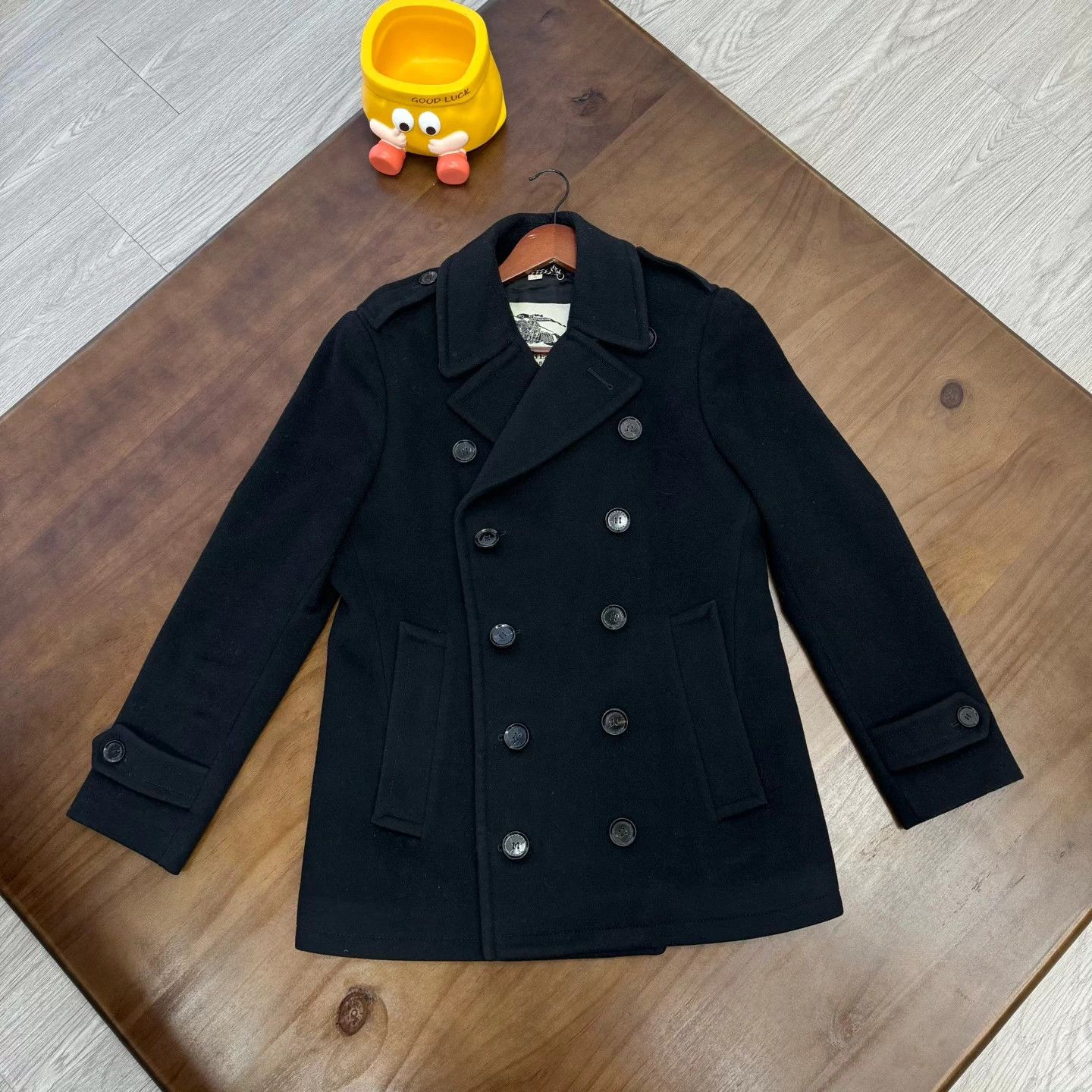Burberry Burberry Black Double-Breasted Cashmere Coat 48 Size XL / US 12-14 / IT 48-50 - 1 Thumbnail