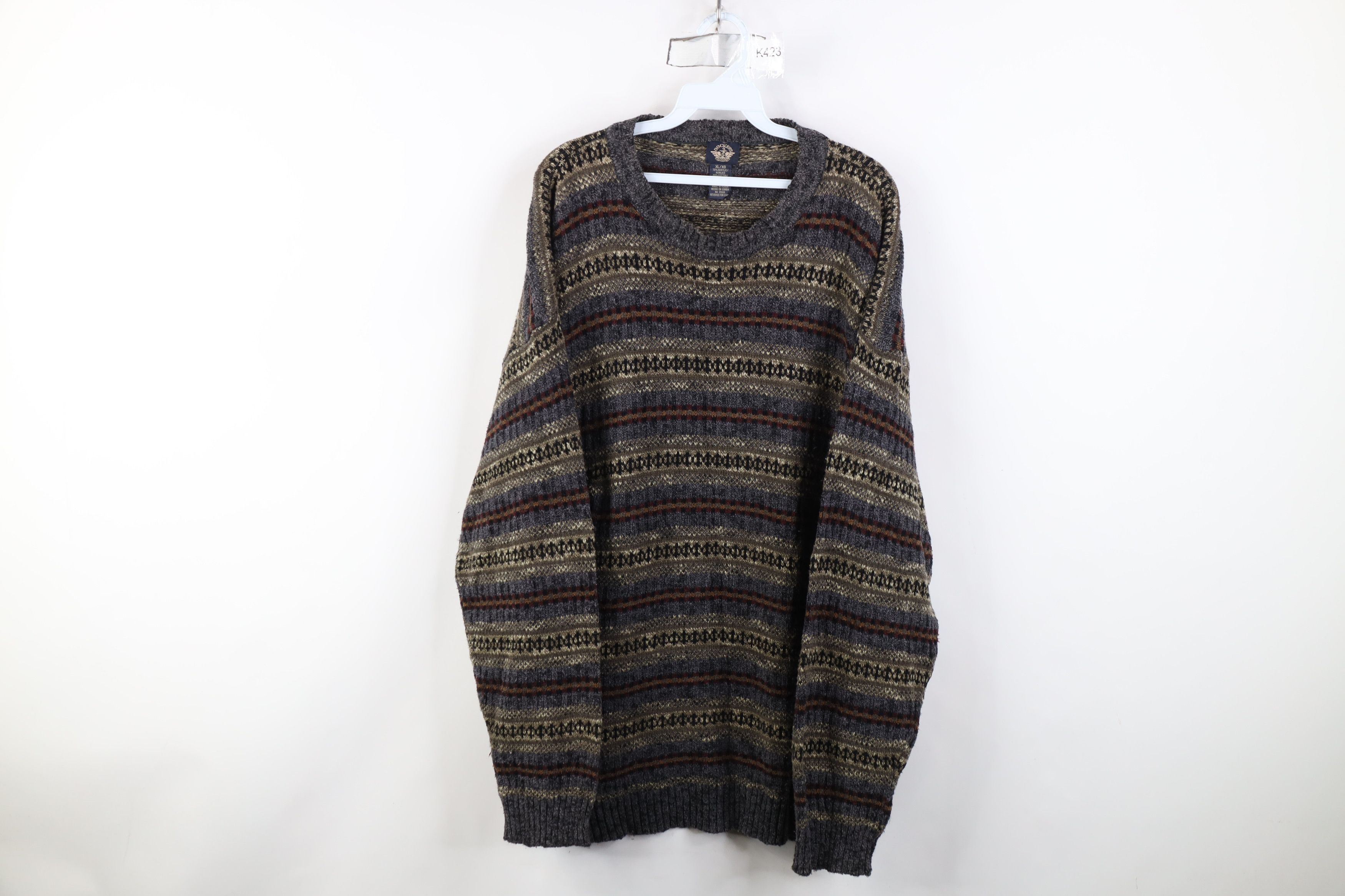 Vintage Vintage 90s Coogi Style Rainbow Fair Isle Knit Sweater Size US XL / EU 56 / 4 - 1 Thumbnail