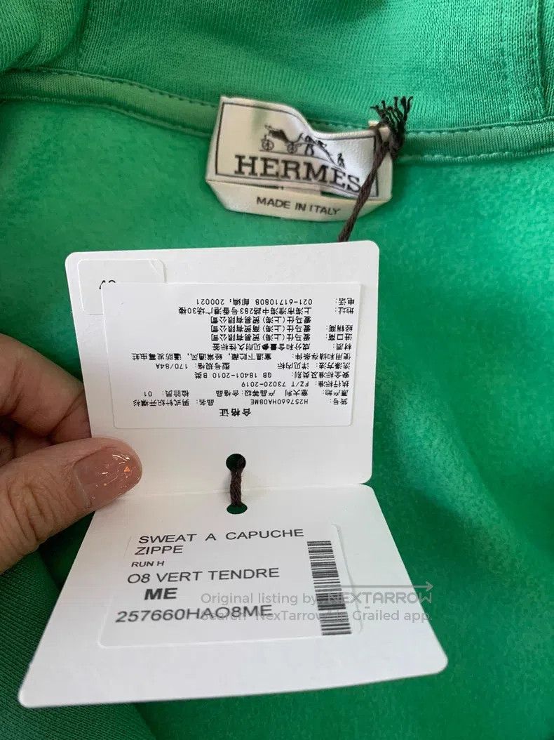 Hermes Hermes Green Hooded Zip-Up Sweatshirt Size US M / EU 48-50 / 2 - 3 Thumbnail