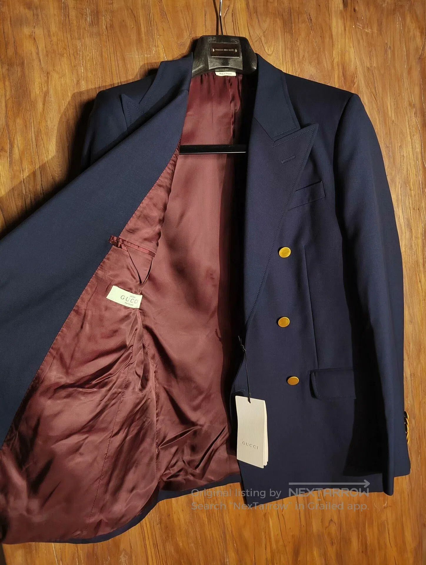 Gucci Gucci Double Breasted Blazer Navy Blue. Size US S / EU 44-46 / 1 - 3 Thumbnail