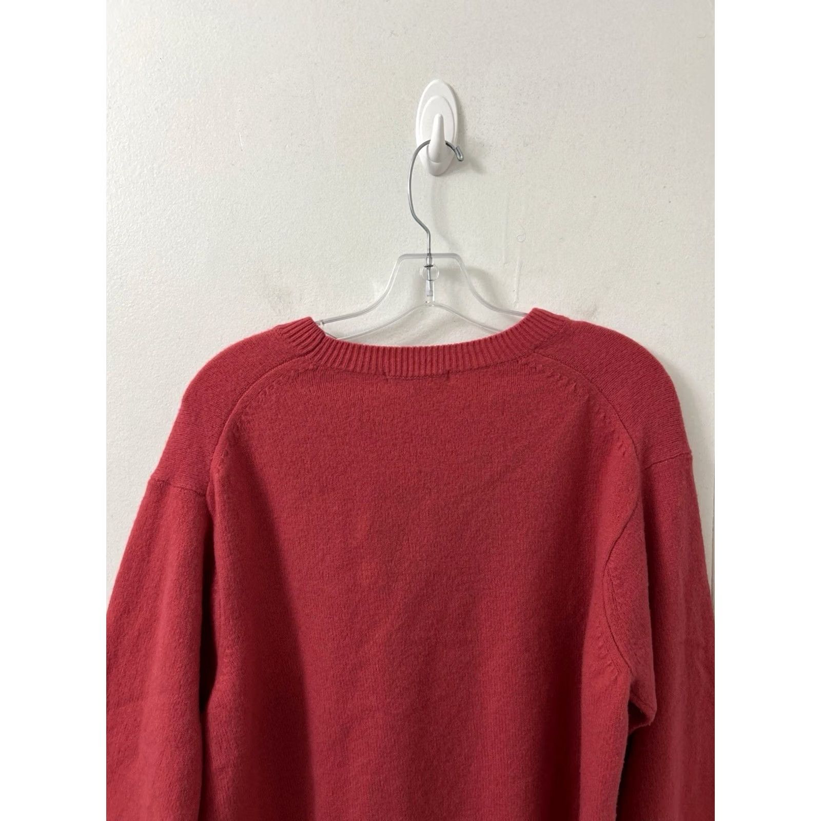 Uniqlo Uniqlo Sweater Womens Size XL Red 100% Wool Knit Pullover Long Sleeve Crew Neck Ribbed Pullover Casual Womens XL Red Wool Knit Pullover Size XL / US 12-14 / IT 48-50 - 7 Thumbnail