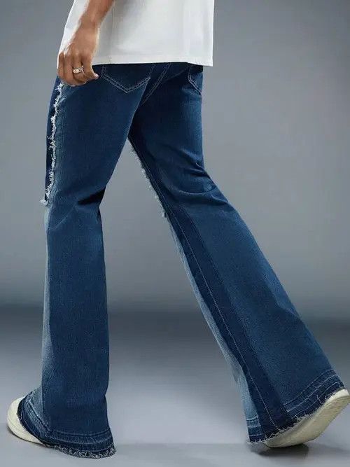 Japanese Brand Koyama x Kouda Wide Leg Y2k Patchworkeans Flare Size US 32 / EU 48 - 3 Thumbnail