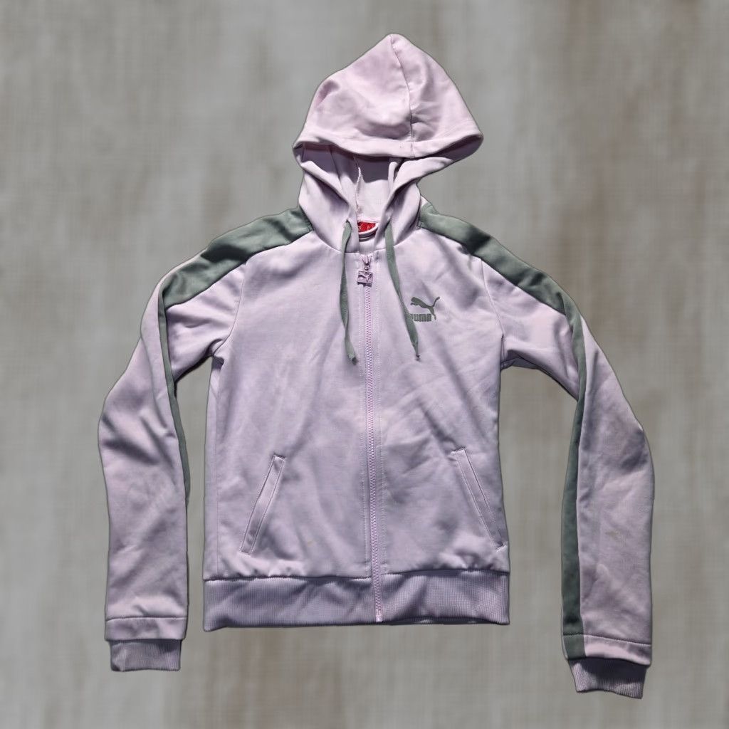 Puma PUMA Hoodie Pink Full Zip Sweatshirt Adult Women Size S Small Womens Pink Zip Front Sweater Activewear Size S / US 4 / IT 40 - 1 Thumbnail