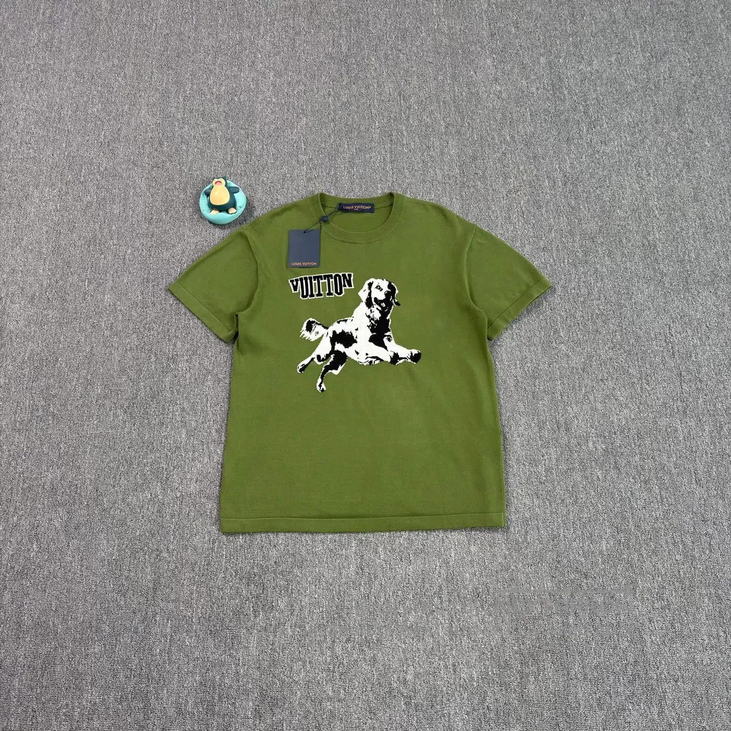 Louis Vuitton LV Dog Pattern Green Knit Short-Sleeve. Size S / US 4 / IT 40 - 1 Thumbnail