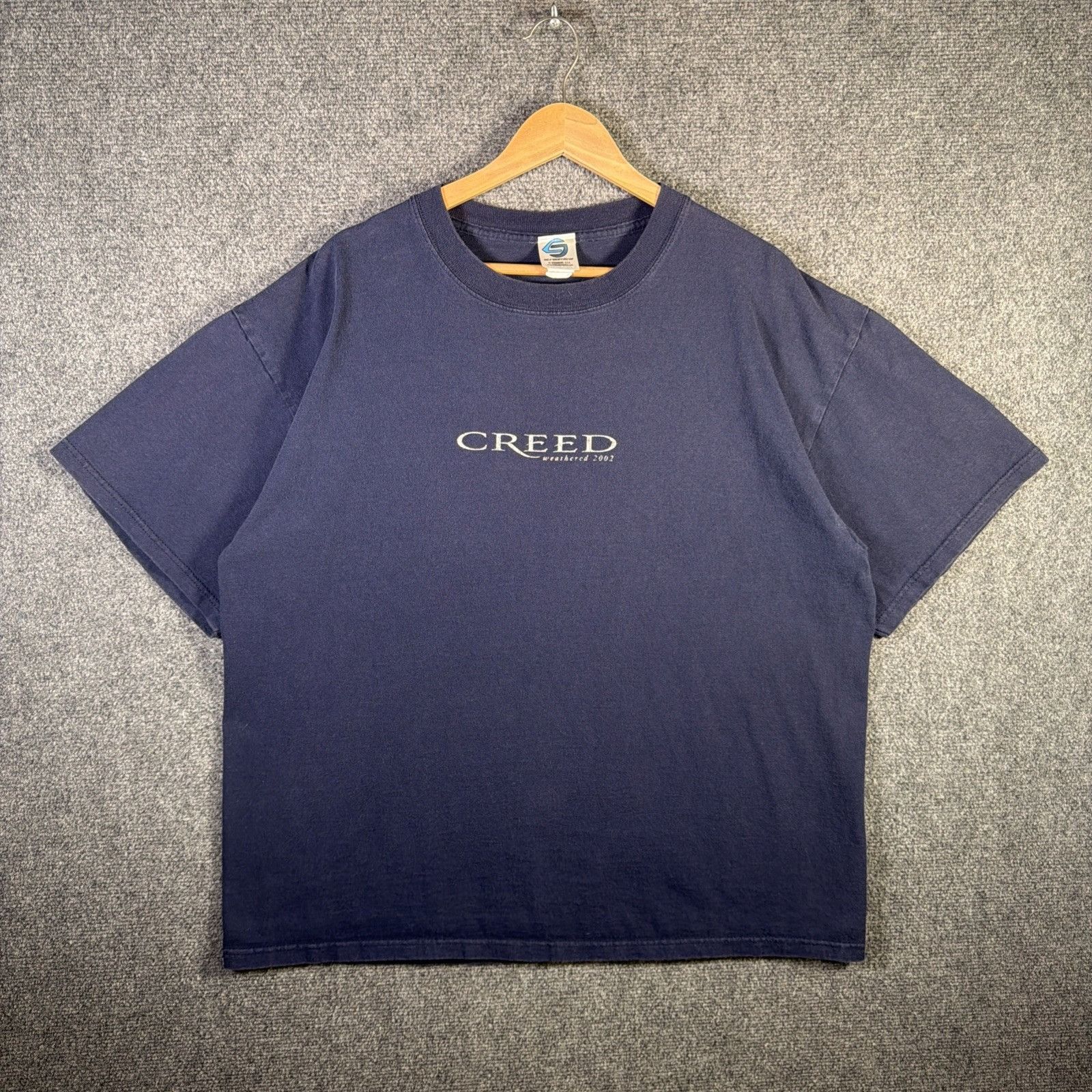 Band Tees Vintage Creed Shirt Mens XL Navy 2002 Band Music Weathered Size US XL / EU 56 / 4 - 3 Thumbnail