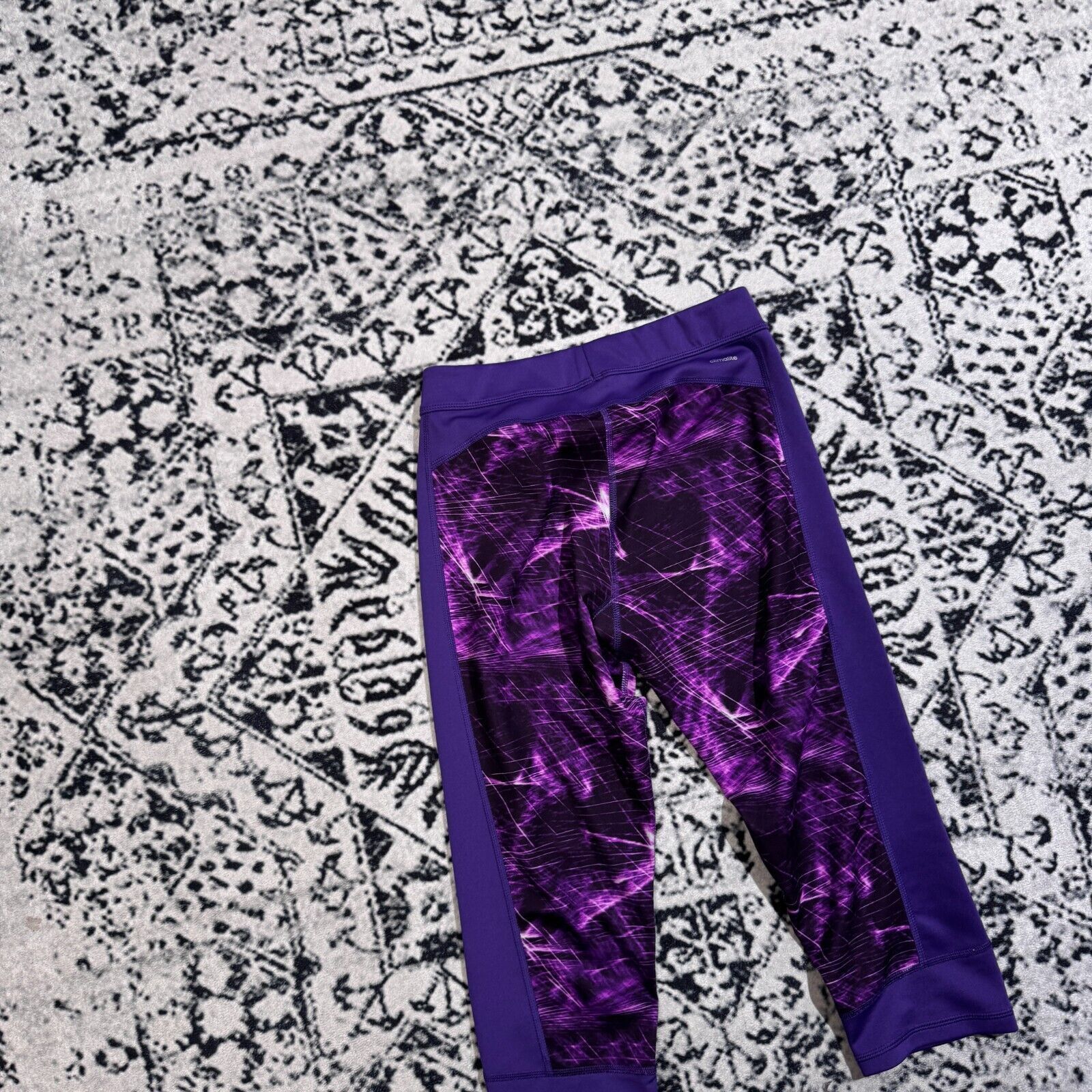 Adidas × Vintage Vintage Adidas Women's Purple Polyester Leggings Size M Y2k Size US 30 / EU 46 - 10 Thumbnail