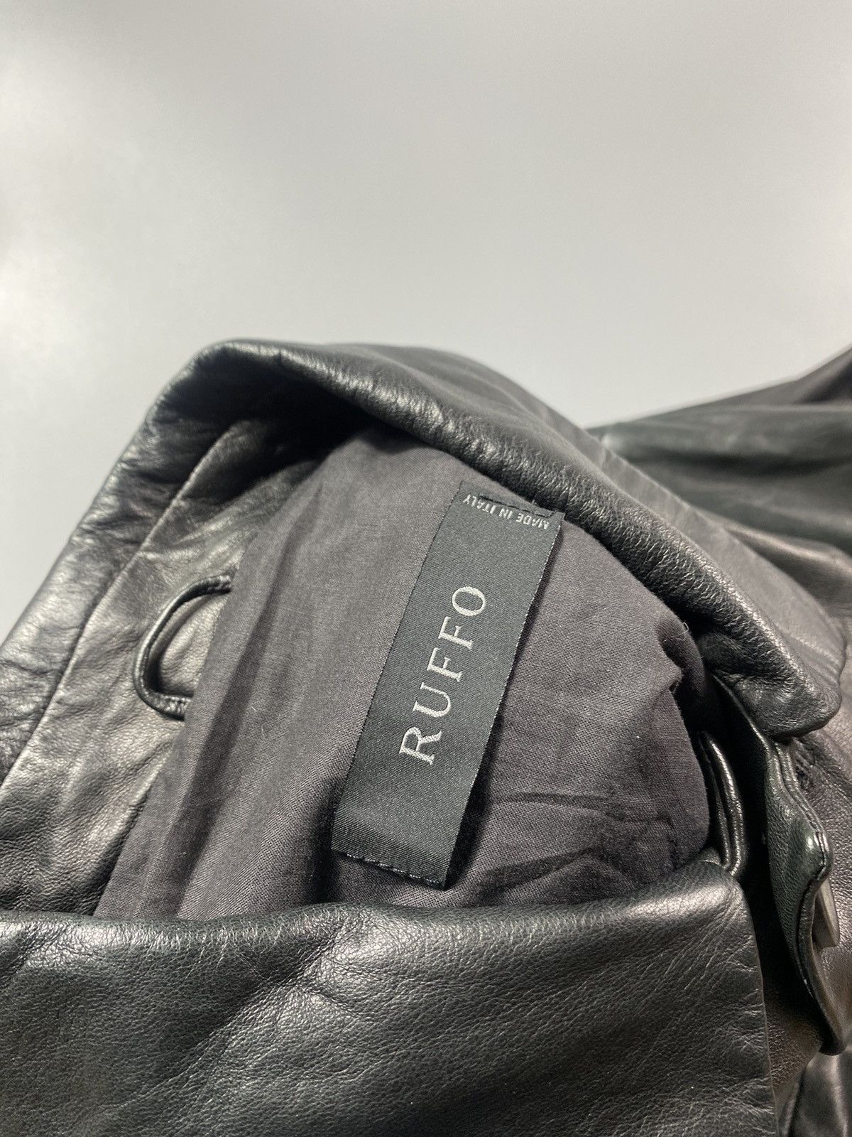 Archive! Ruffo Research x Raf Simons - Leather Shirt Jacket