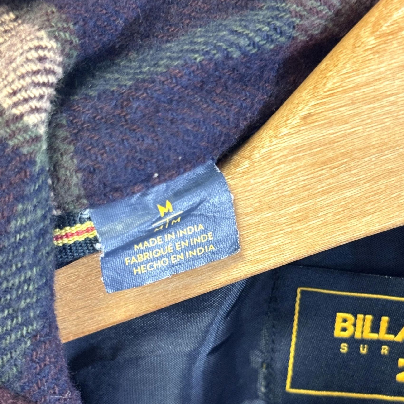 Billabong Billabong Shirt Mens Medium Navy Brown Plaid Flannel Button Up Casual Cotton Size US M / EU 48-50 / 2 - 6 Thumbnail