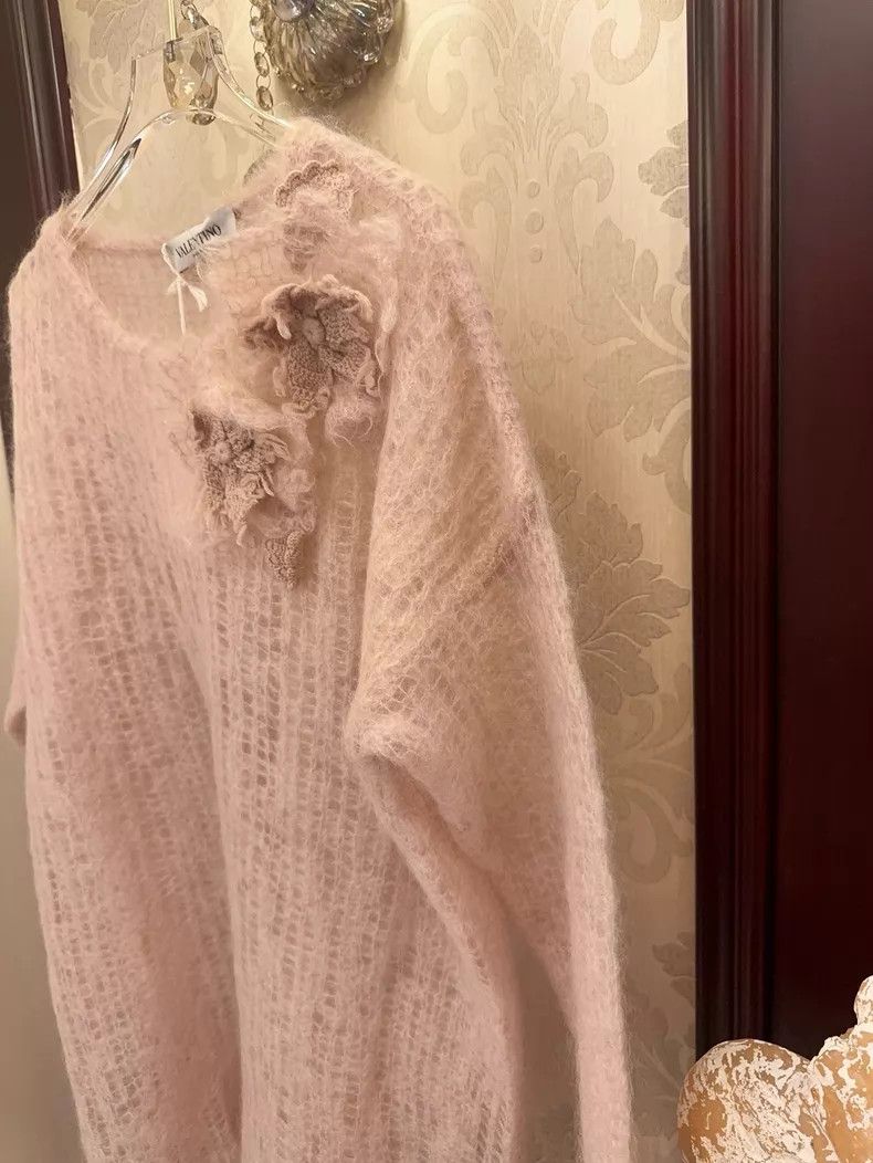 Valentino Valentino Pink mohair cut-out top Size S / US 4 / IT 40 - 2 Thumbnail