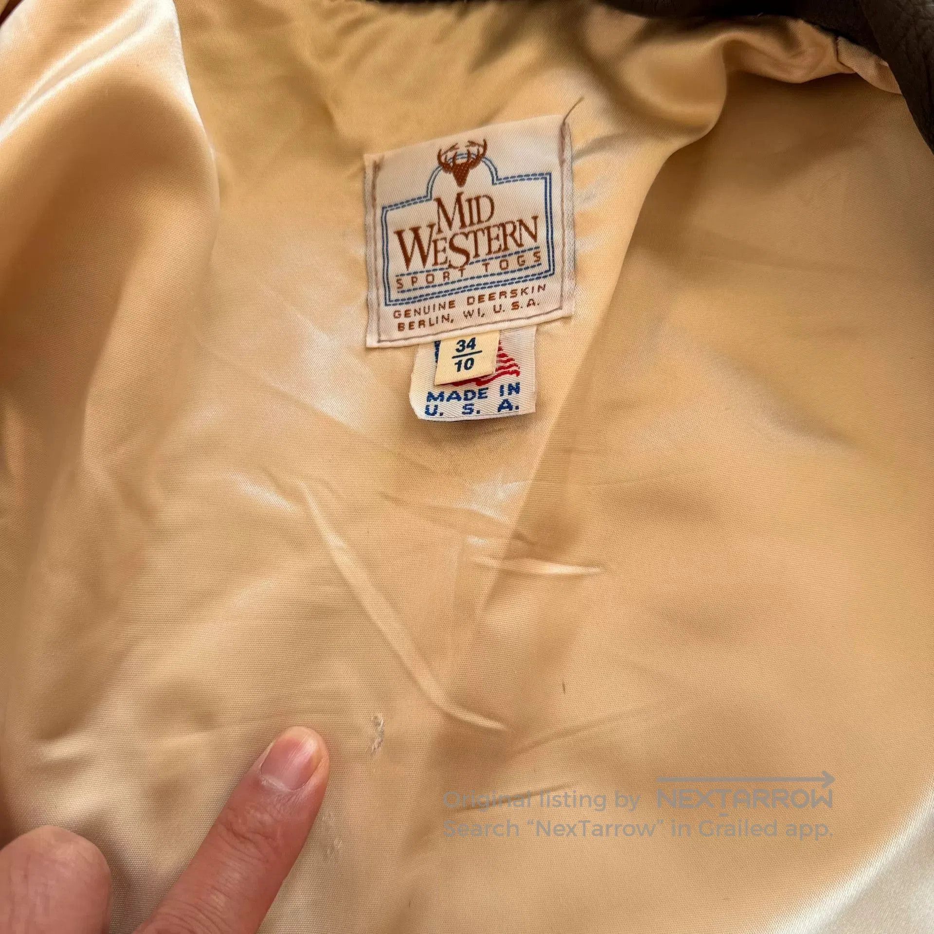 Vintage Vintage Midwestern Leather Flight Jacket. Size US S / EU 44-46 / 1 - 9 Thumbnail
