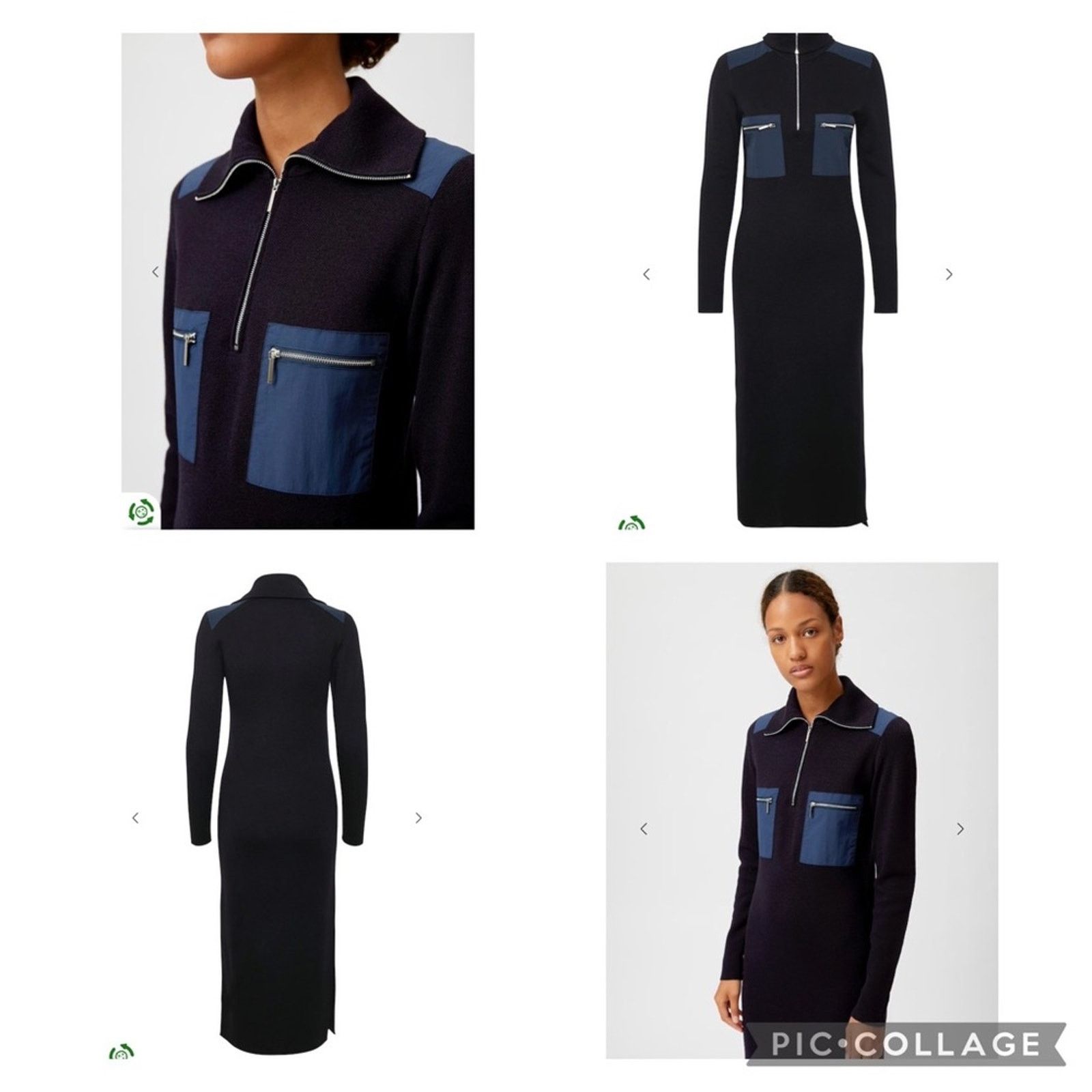 Gestuz GESTUZ HERLAGZ DRESS sky captain wool blue side slits sz S Size S / US 4 / IT 40 - 9 Thumbnail
