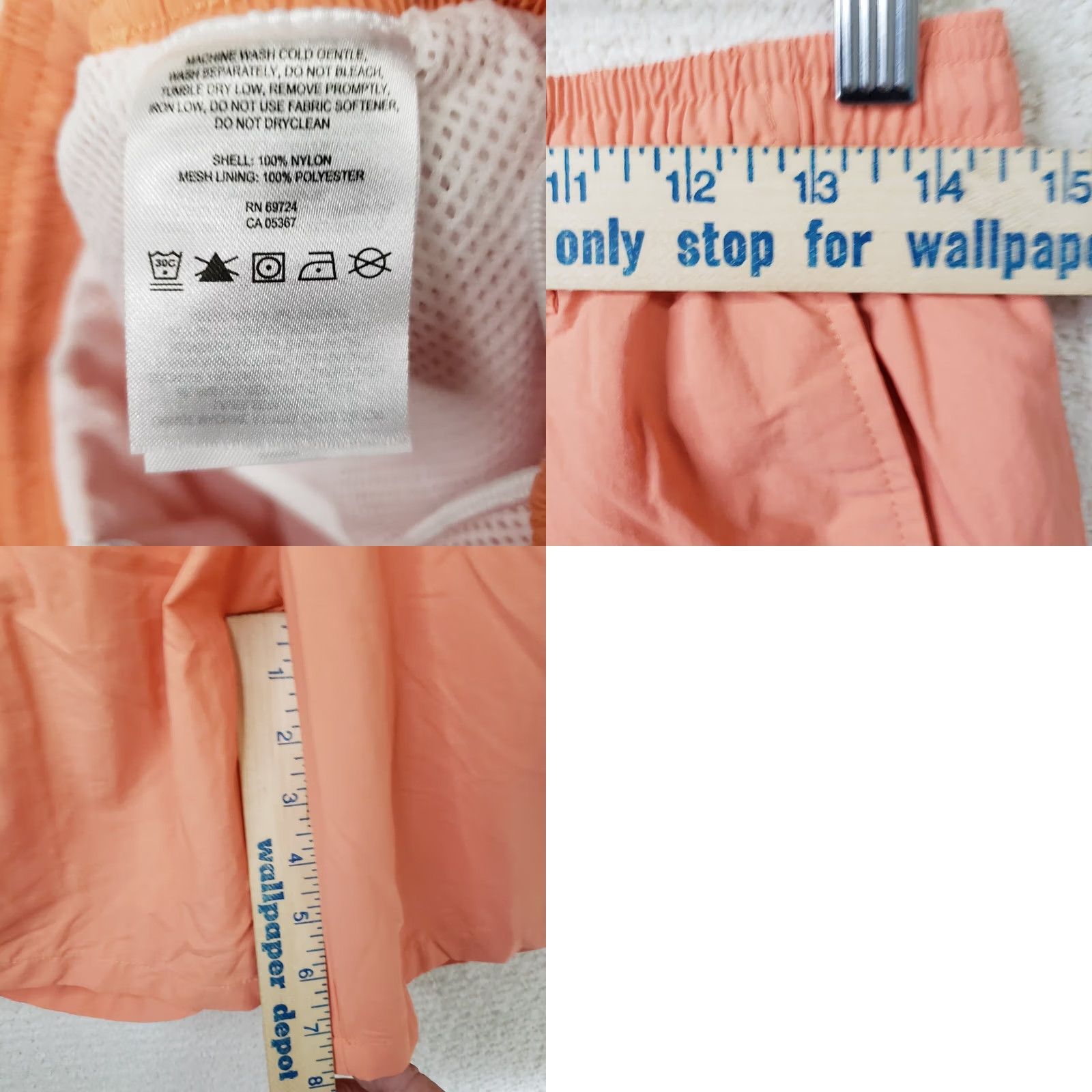 Pinko Columbia PFG Shorts Mens M Pink Pockets Nylon Elastic Waist 6" Lined Fishing NEW Size US 31 - 9 Thumbnail