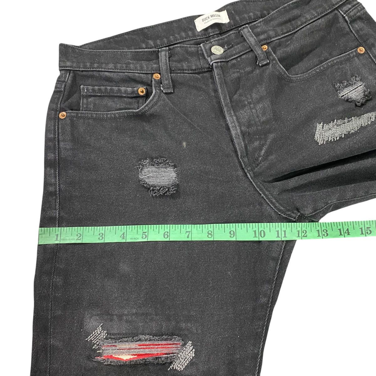 Buck Mason Buck Mason Denim Distress Size 34 Black Colour Size US 34 / EU 50 - 15 Thumbnail