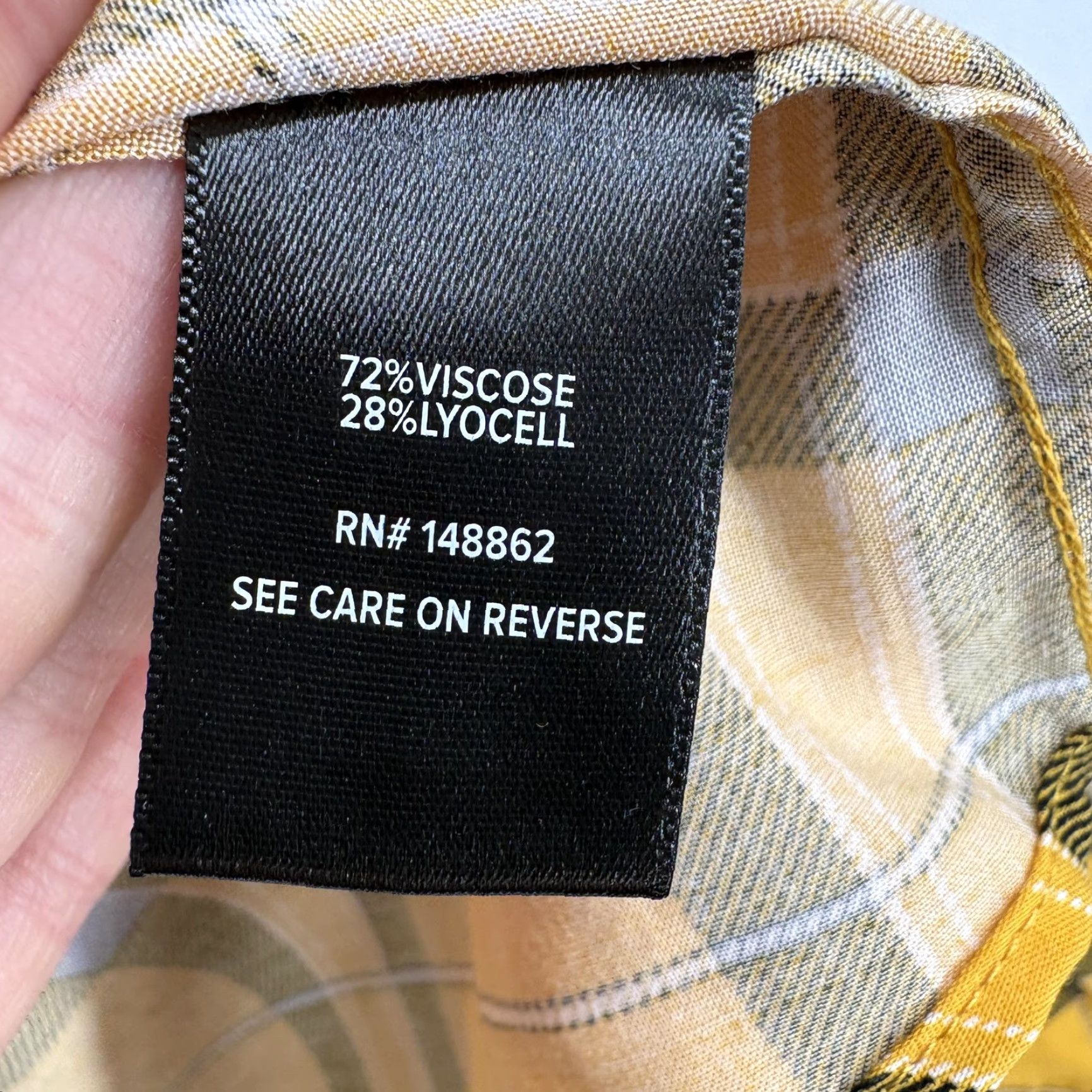 Torrid Torrid Button-Up Shirt Womens 1X Yellow Plaid Long Sleeve Plus Size XL / US 12-14 / IT 48-50 - 6 Thumbnail