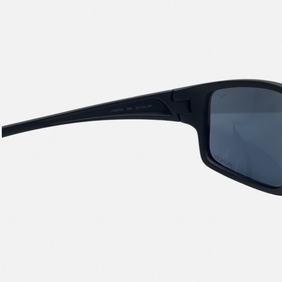 Puma Puma Men's Sunglasses PE0002S 008 Black-Blue 61-16-140 New Size ONE SIZE - 4 Thumbnail