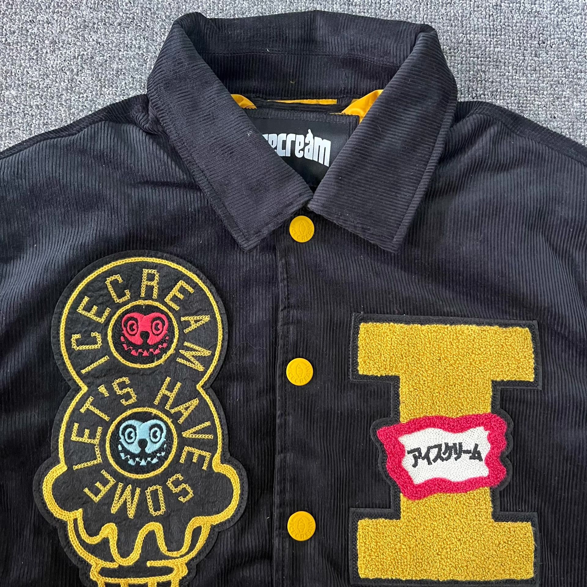 Billionaire Boys Club BBC ICECREAMEmbroideredFlyingCreamCorduroy Varsity Jacket Q7 Size US S / EU 44-46 / 1 - 2 Thumbnail