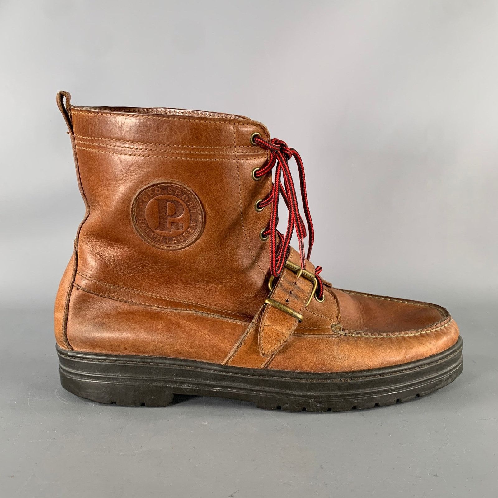 Ralph Lauren RALPH LAUREN Size 13 Brown Red Leather Boots Size US 13 / EU 46 - 2 Thumbnail