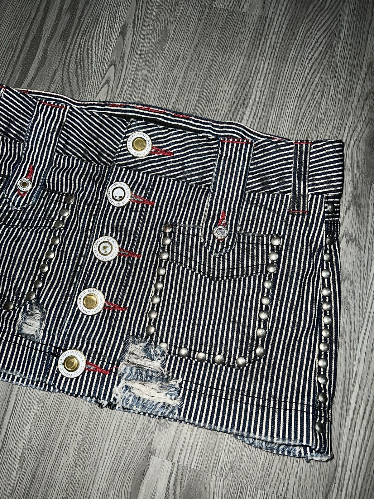 Japanese Brand ➕Deep Unity stripped denim skirt ☠️🖤 Size 25" / US 0 / IT 36 - 4 Thumbnail