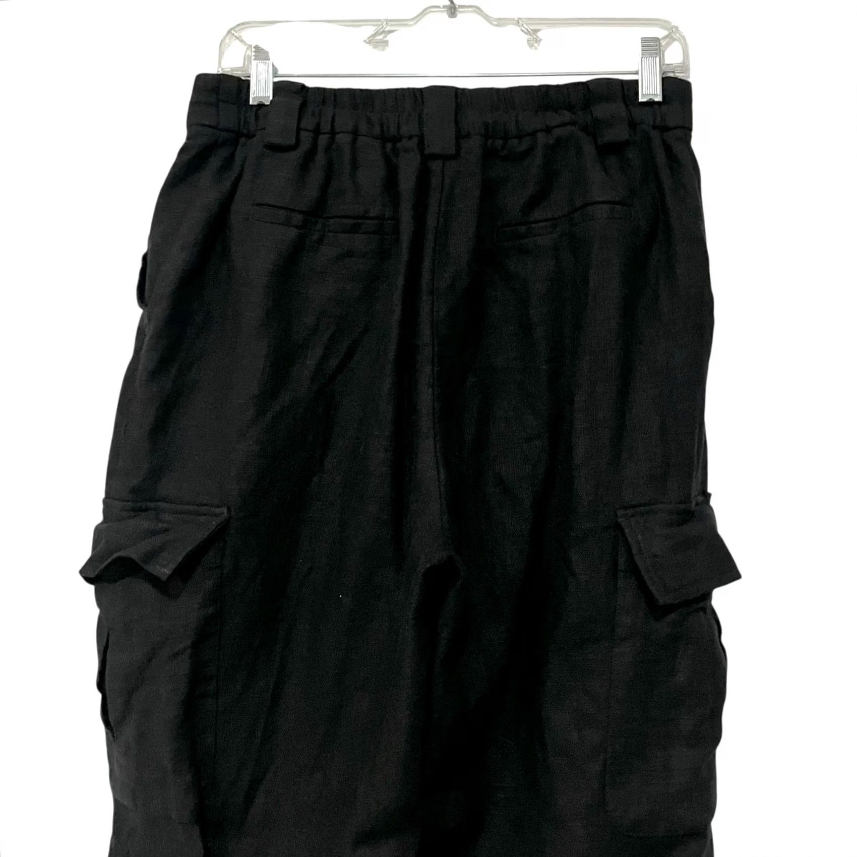 Vintage House of Harlow 1960 Pants Black Cargo Linen Blend Women's 6 Straight Leg Pants Women Black Cargo Linen Blend 6 Straight Leg Size 28" / US 6 / IT 42 - 5 Thumbnail