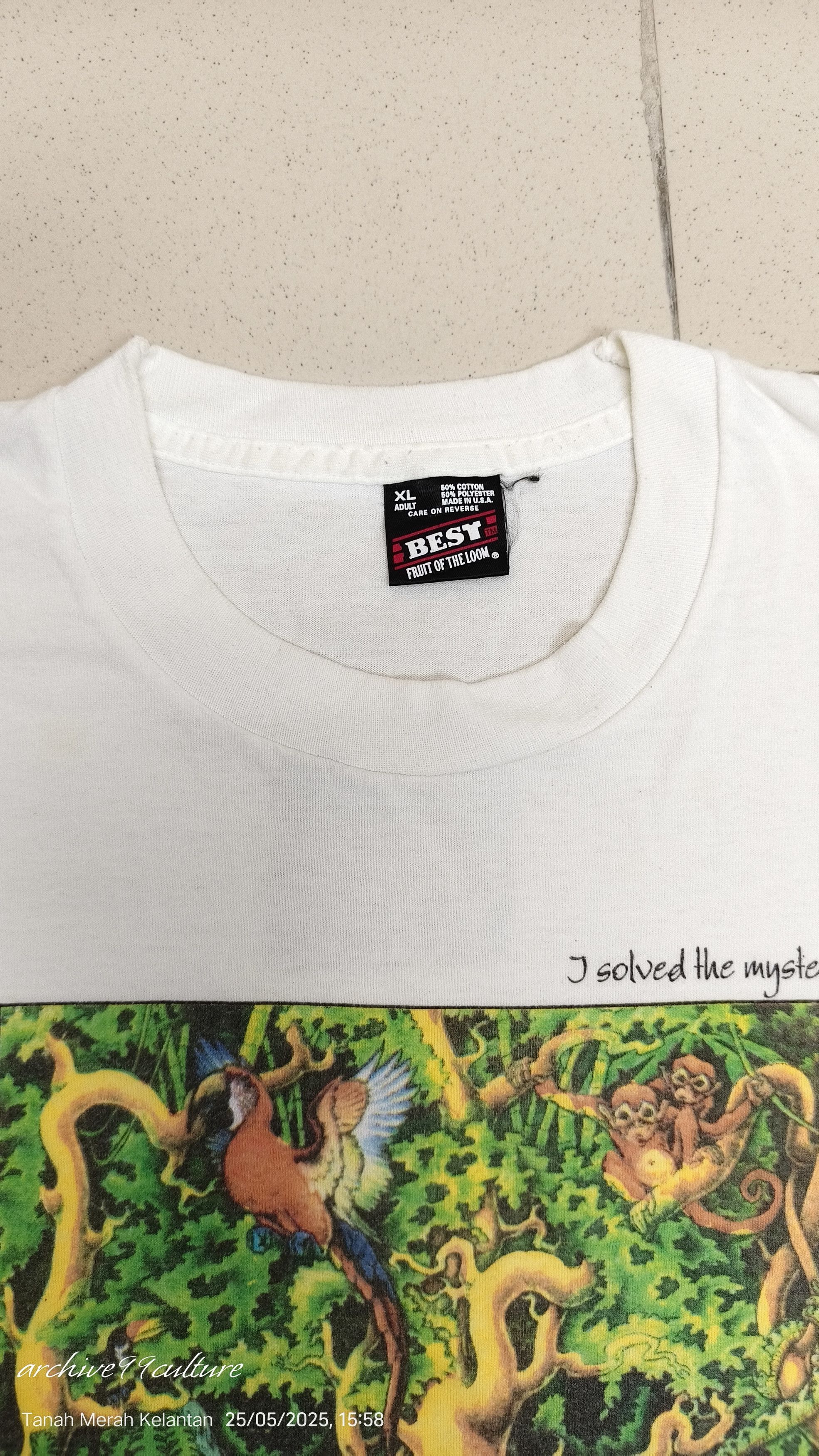 Zippo Vintage 1993 Zippo “I Solved the Mystery” Jungle Graphic T Size US XL / EU 56 / 4 - 6 Thumbnail