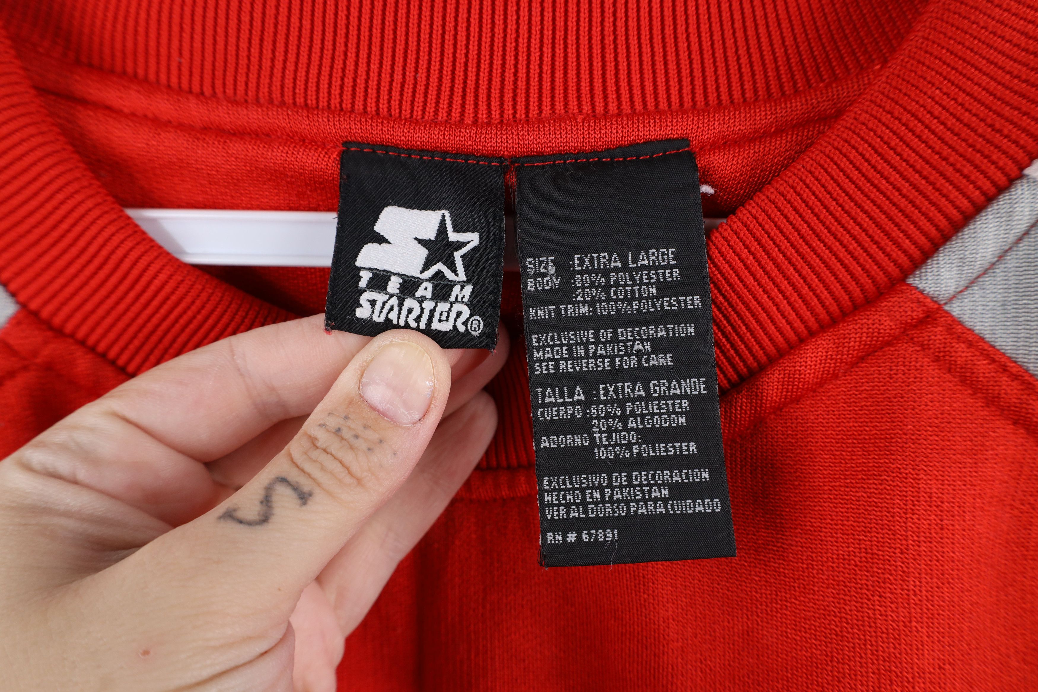 Starter × Vintage Vintage 90s Starter Heavyweight State University Sweatshirt Size US XL / EU 56 / 4 - 7 Thumbnail