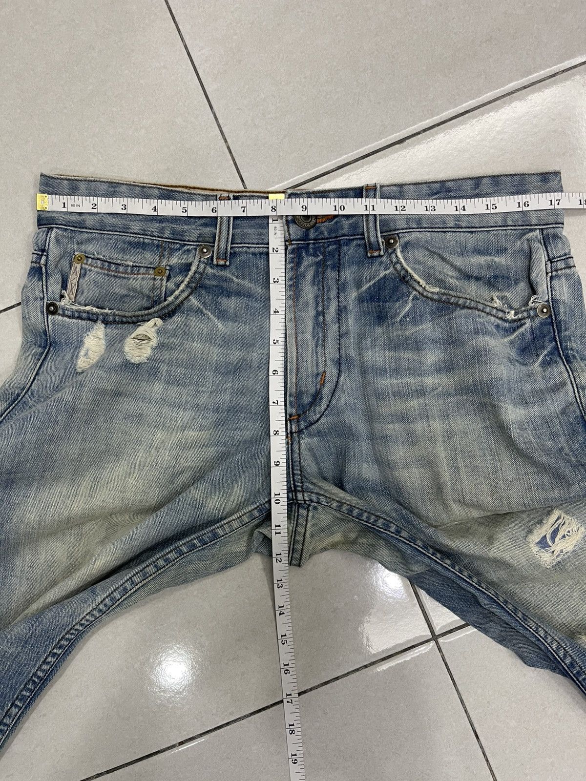 Armani Exchange Vintage Armani Exchange Flared Distressed Denim Made in USA Size US 32 / EU 48 - 17 Thumbnail