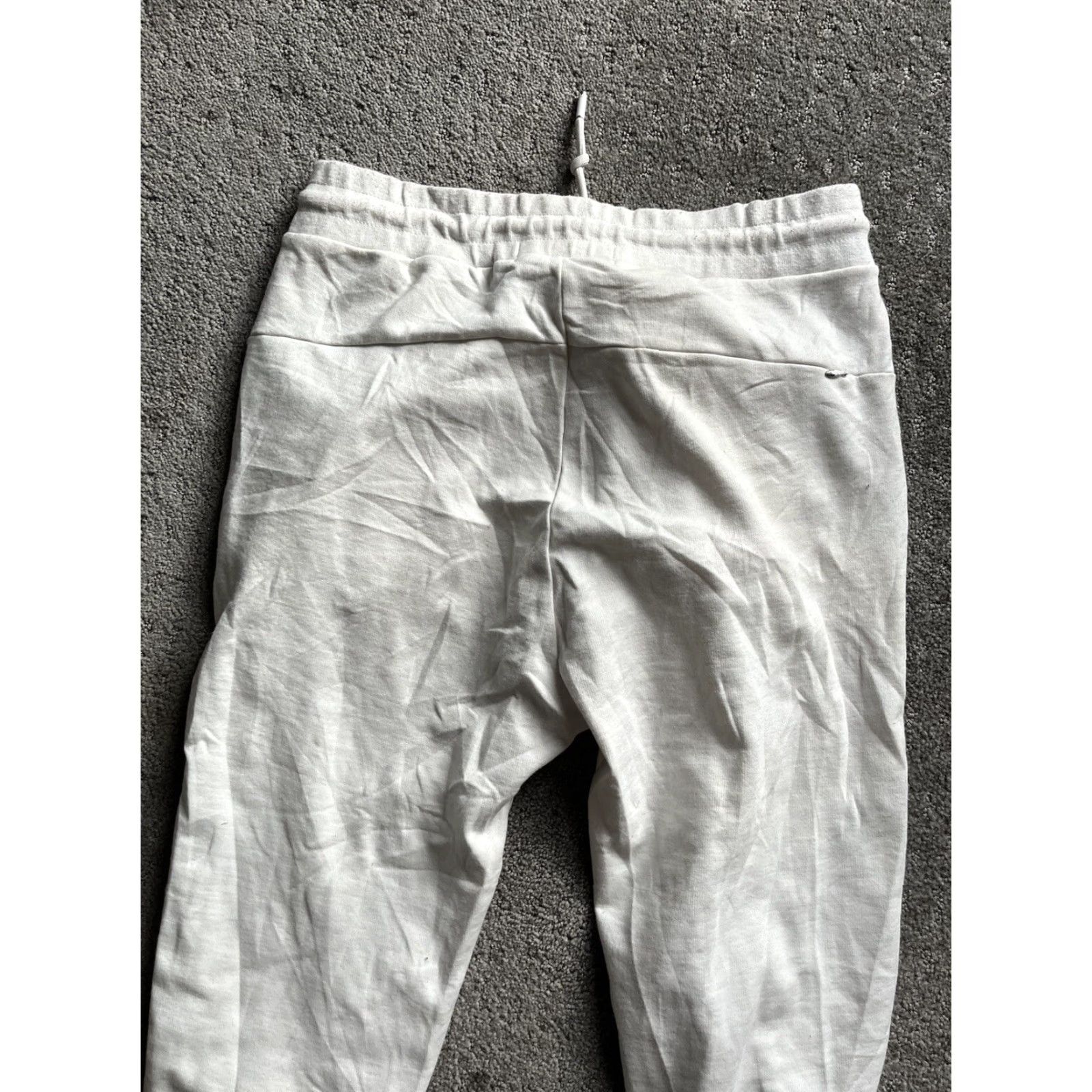 Zara VINTAGE Zara Sweatpants Joggers Womens M White Athletic Pockets Elastic Waist 27.5in Inseam Cotton-Poly Blend Pants Size 32" / US 10 / IT 46 - 4 Thumbnail