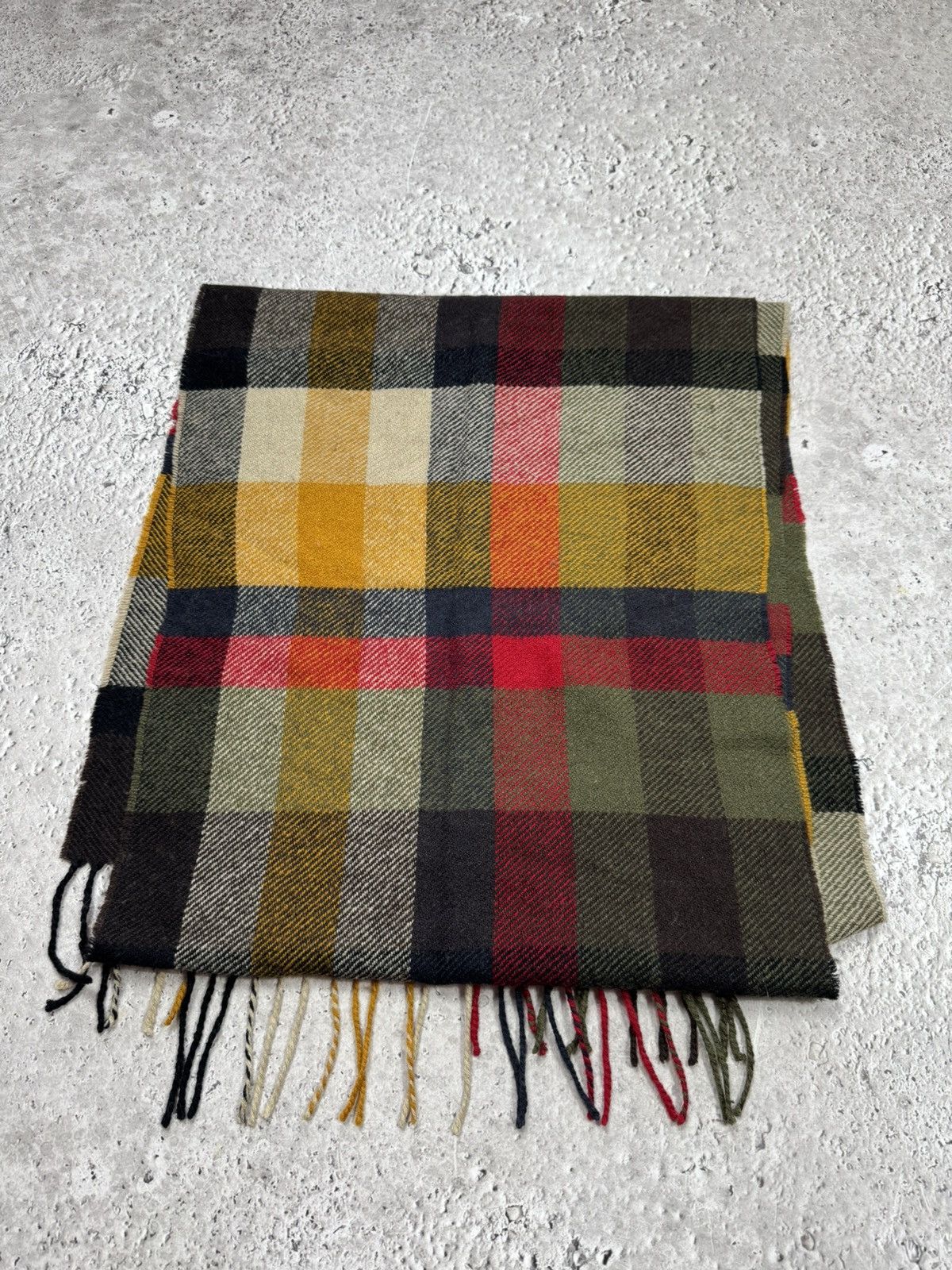 Barbour Barbour Lambswool Cashmere Tartan Plaid Scarf 170x40 cm UK Size ONE SIZE - 7 Thumbnail