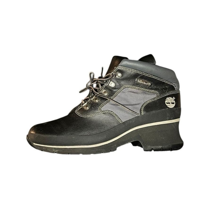 Timberland Timberland Euro Hiker Y2K Heeled Boots W8.5 Black Leather Size US 8.5 / IT 38.5 - 1 Thumbnail